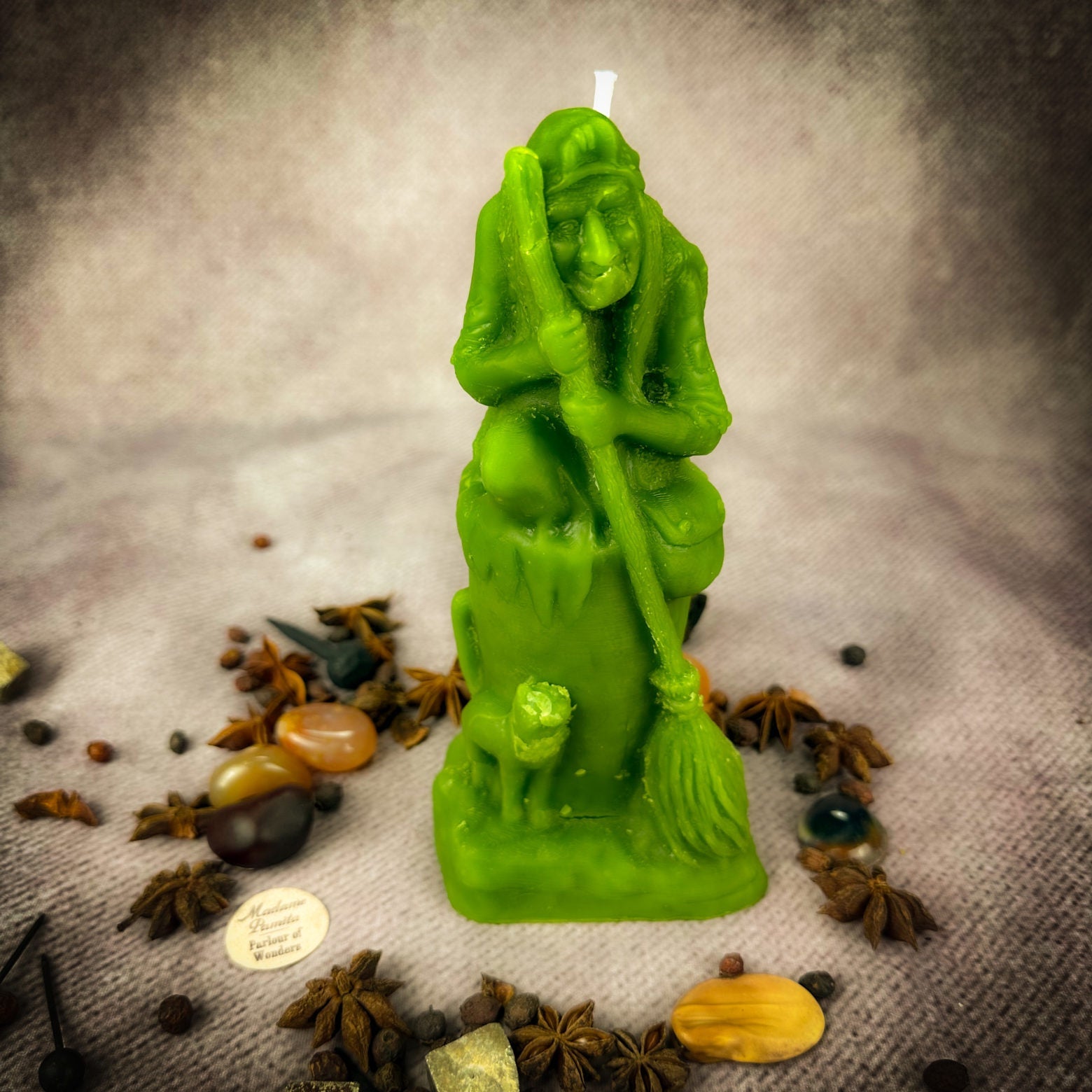 Beeswax Baba Yaga Spell Candle - Wisdom, Protection & Wild Power