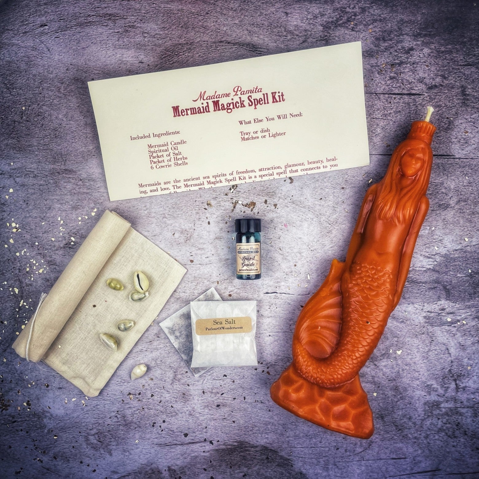 Mermaid Magick Candle Spell Kit - Love, Beauty & Water Goddess Magic