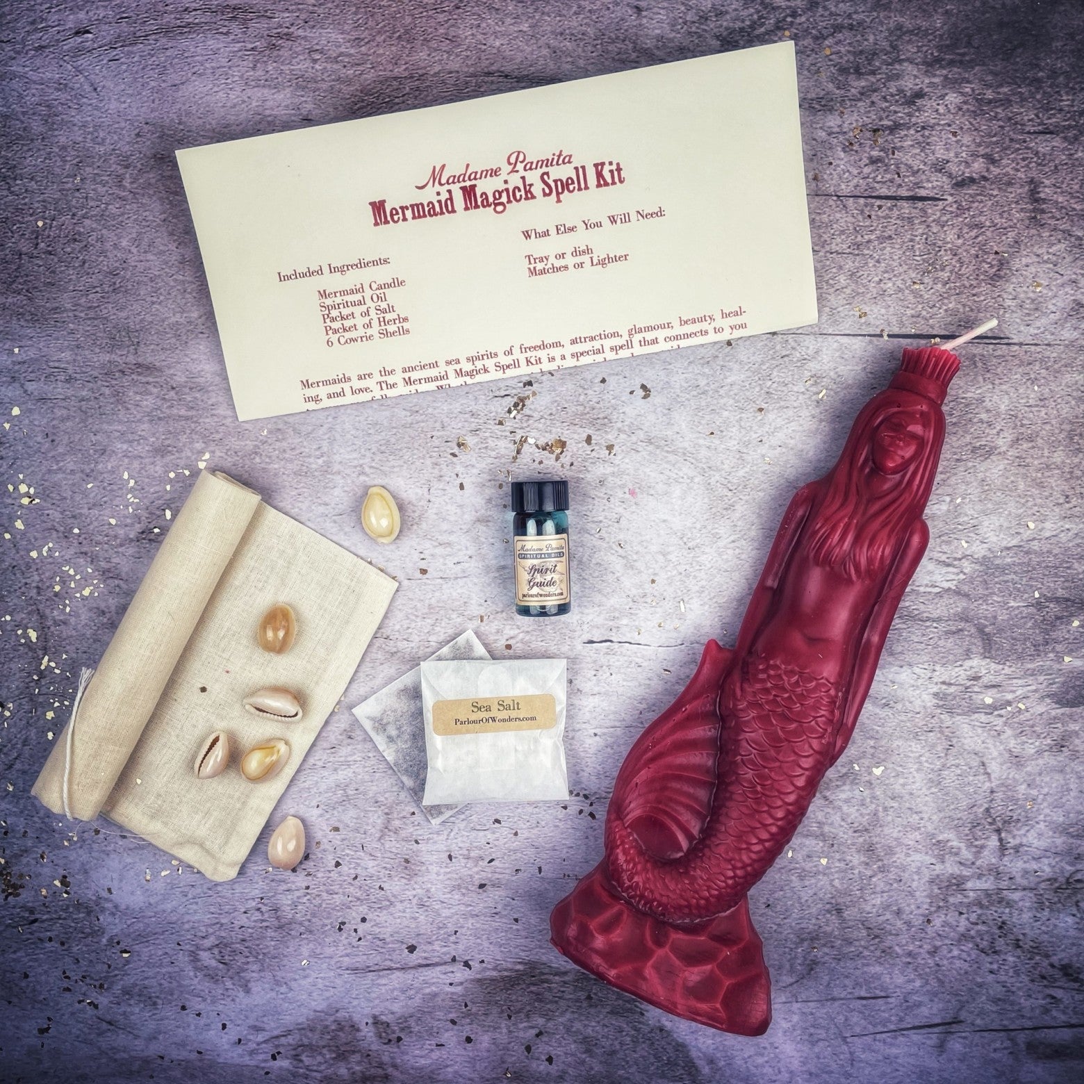 Mermaid Magick Candle Spell Kit - Love, Beauty & Water Goddess Magic