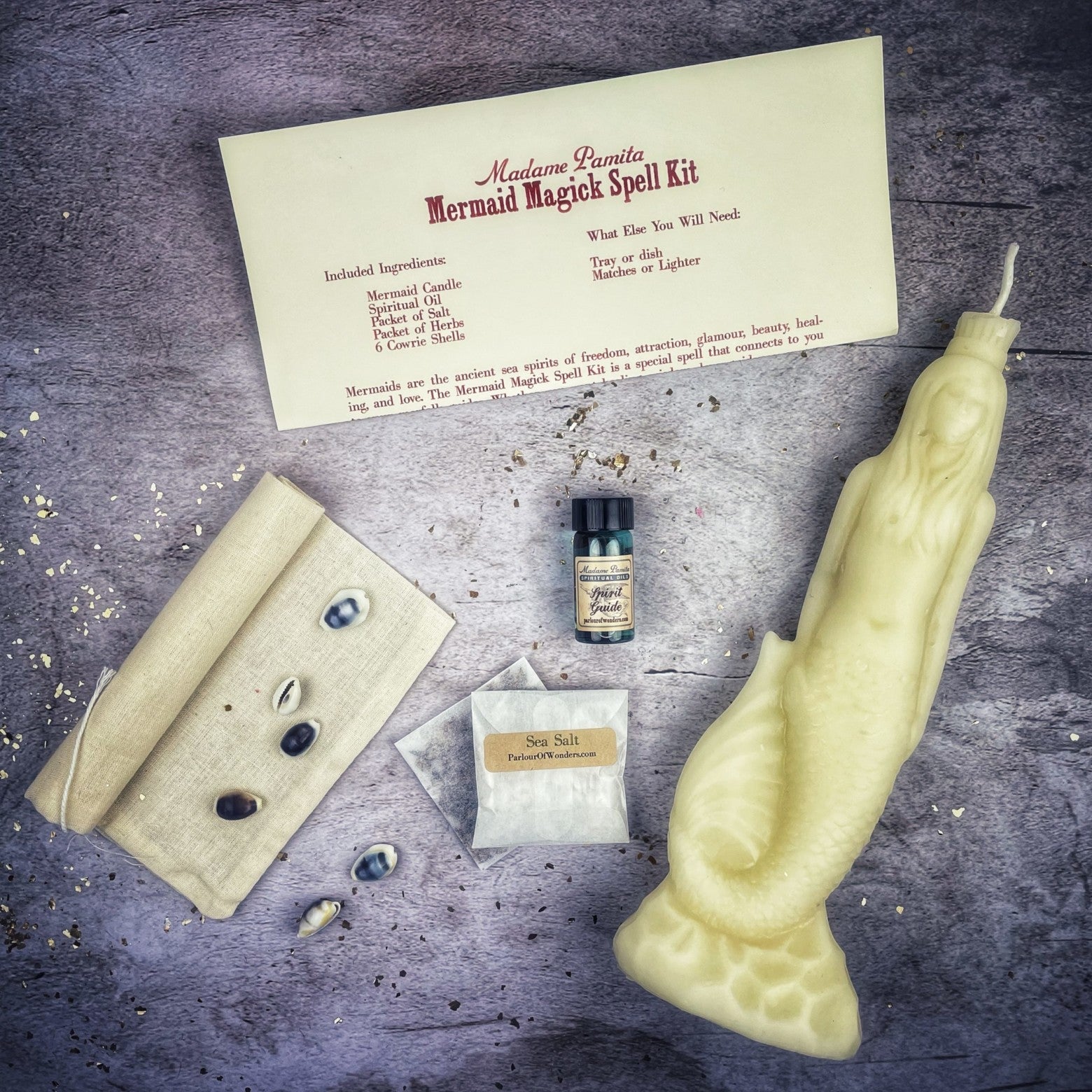 Mermaid Magick Candle Spell Kit - Love, Beauty & Water Goddess Magic
