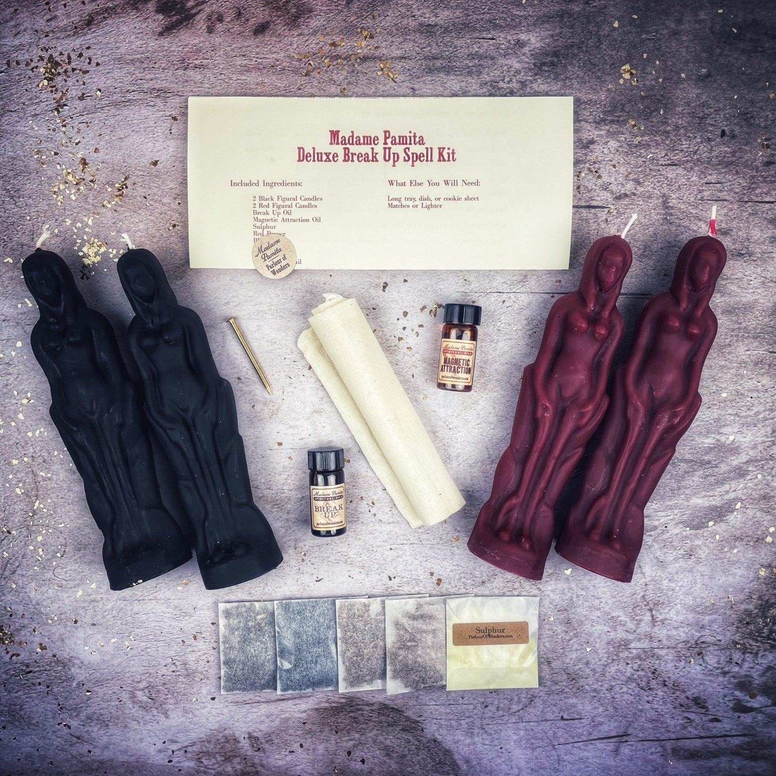 Deluxe Break Up Candle Spell Kit - Female/Female - Separation & Love Direction