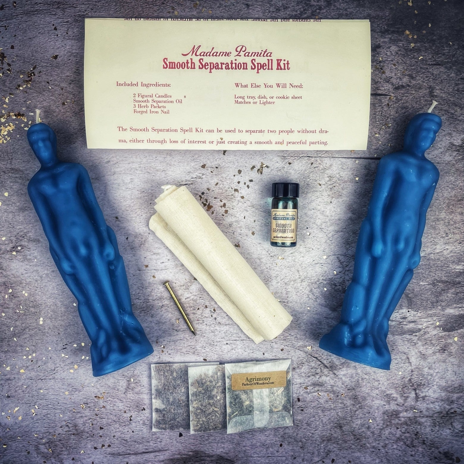 Smooth Separation Candle Spell Kit - Male/Male | Peaceful Parting