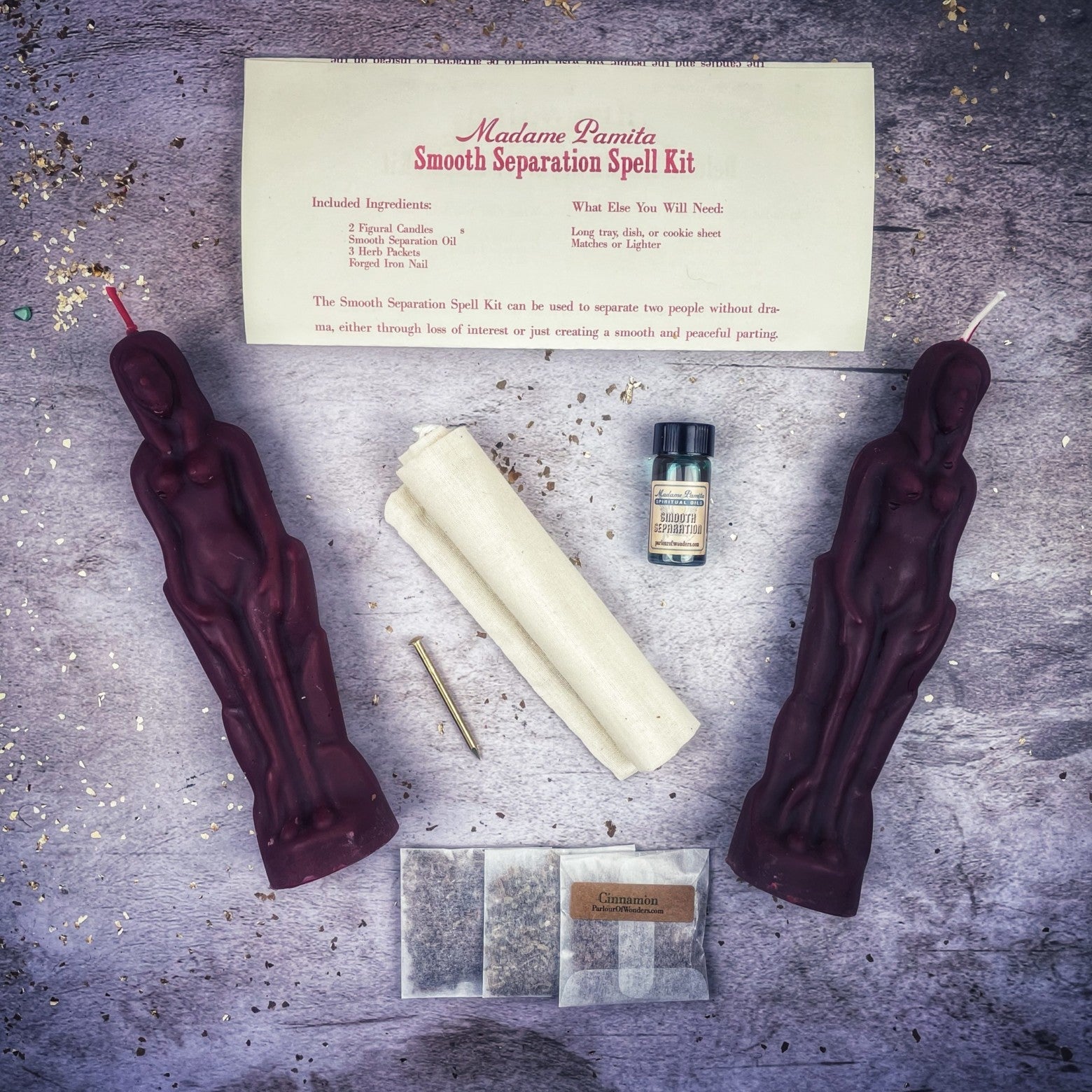 Smooth Separation Candle Spell Kit - Female/Female | Peaceful Parting