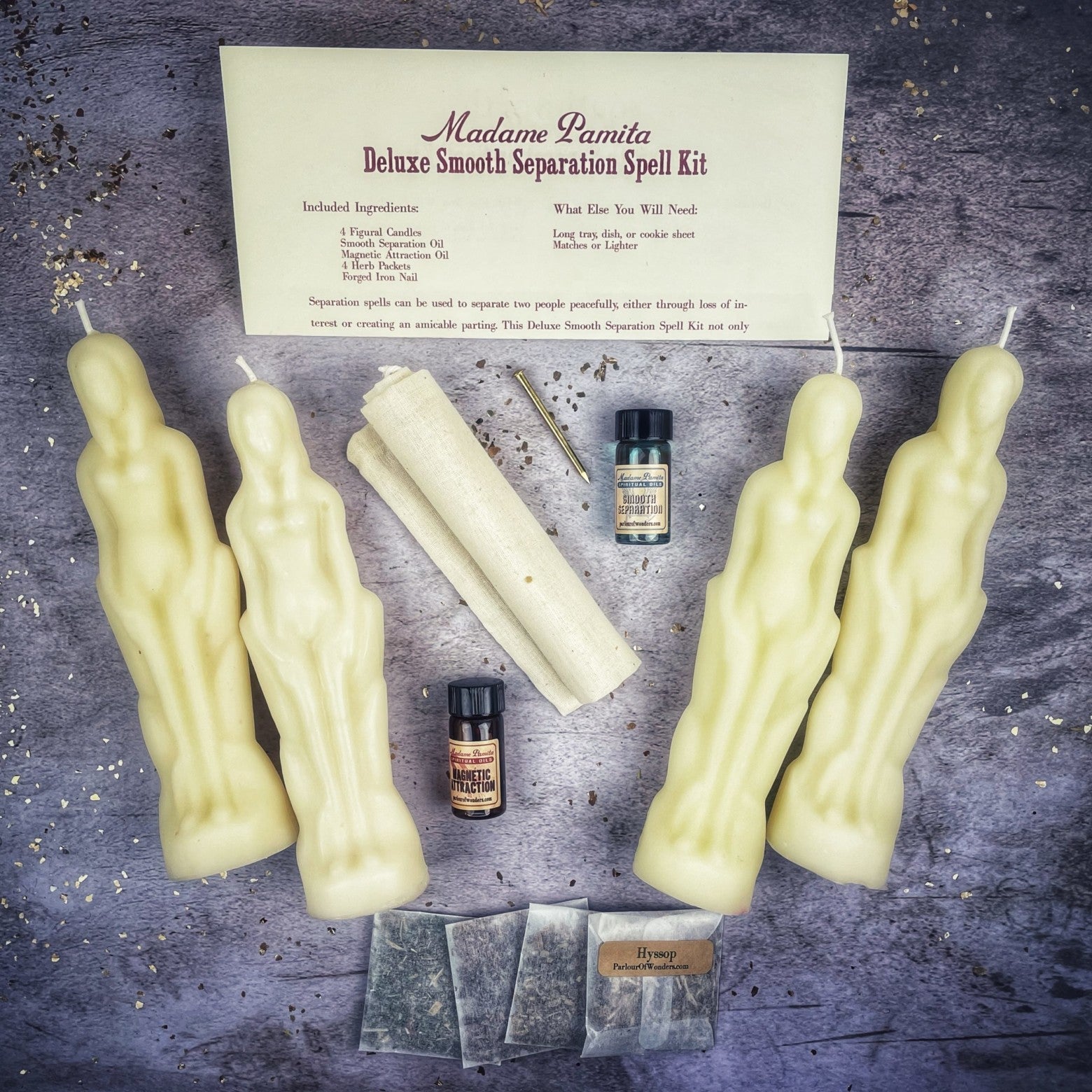 Deluxe Smooth Separation Candle Spell Kit - Female/Female | Peaceful Parting & Love Direction