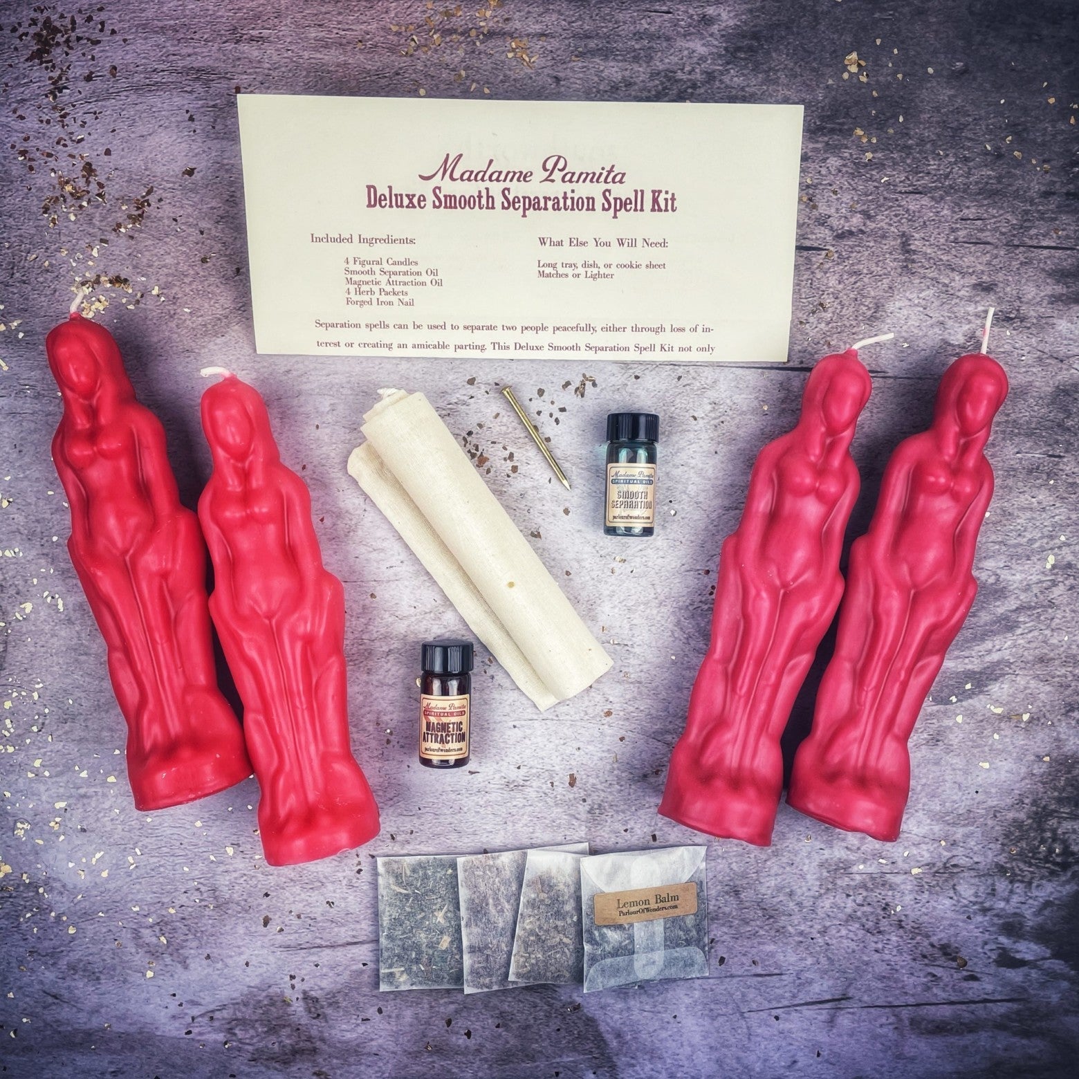 Deluxe Smooth Separation Candle Spell Kit - Female/Female | Peaceful Parting & Love Direction