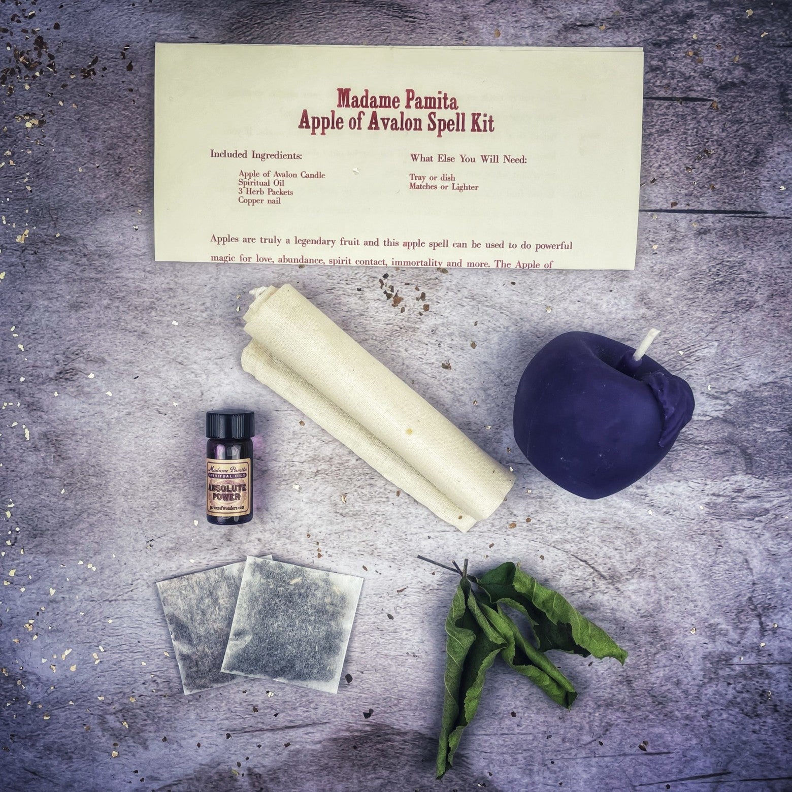 Apple of Avalon Candle Spell Kit - Love, Abundance & Ancient Magic