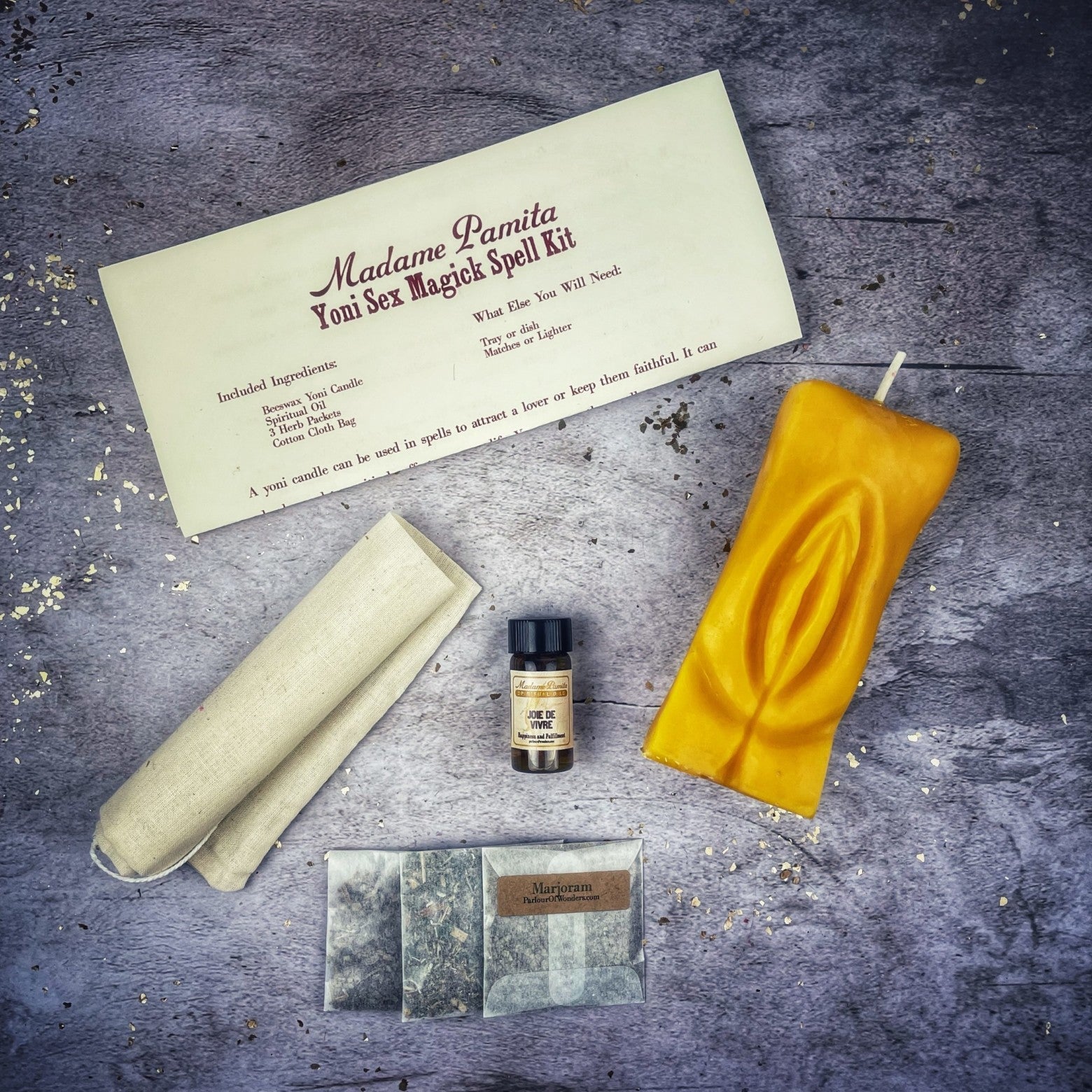 Yoni Sex Magick Candle Spell Kit - Passion, Attraction & Sexual Power