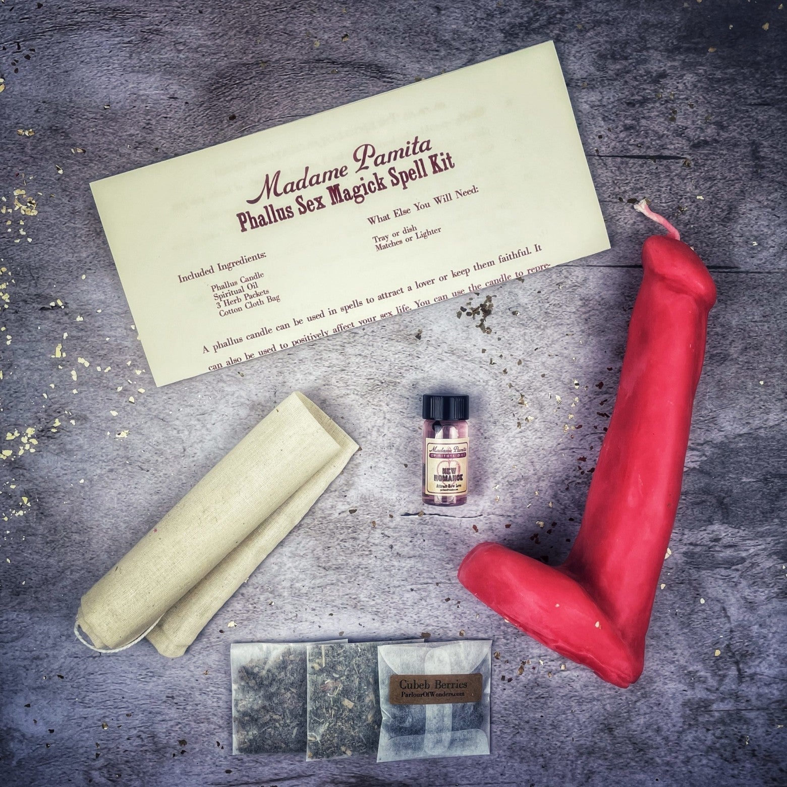 Phallus Sex Magick Candle Spell Kit - Sexual Power & Attraction