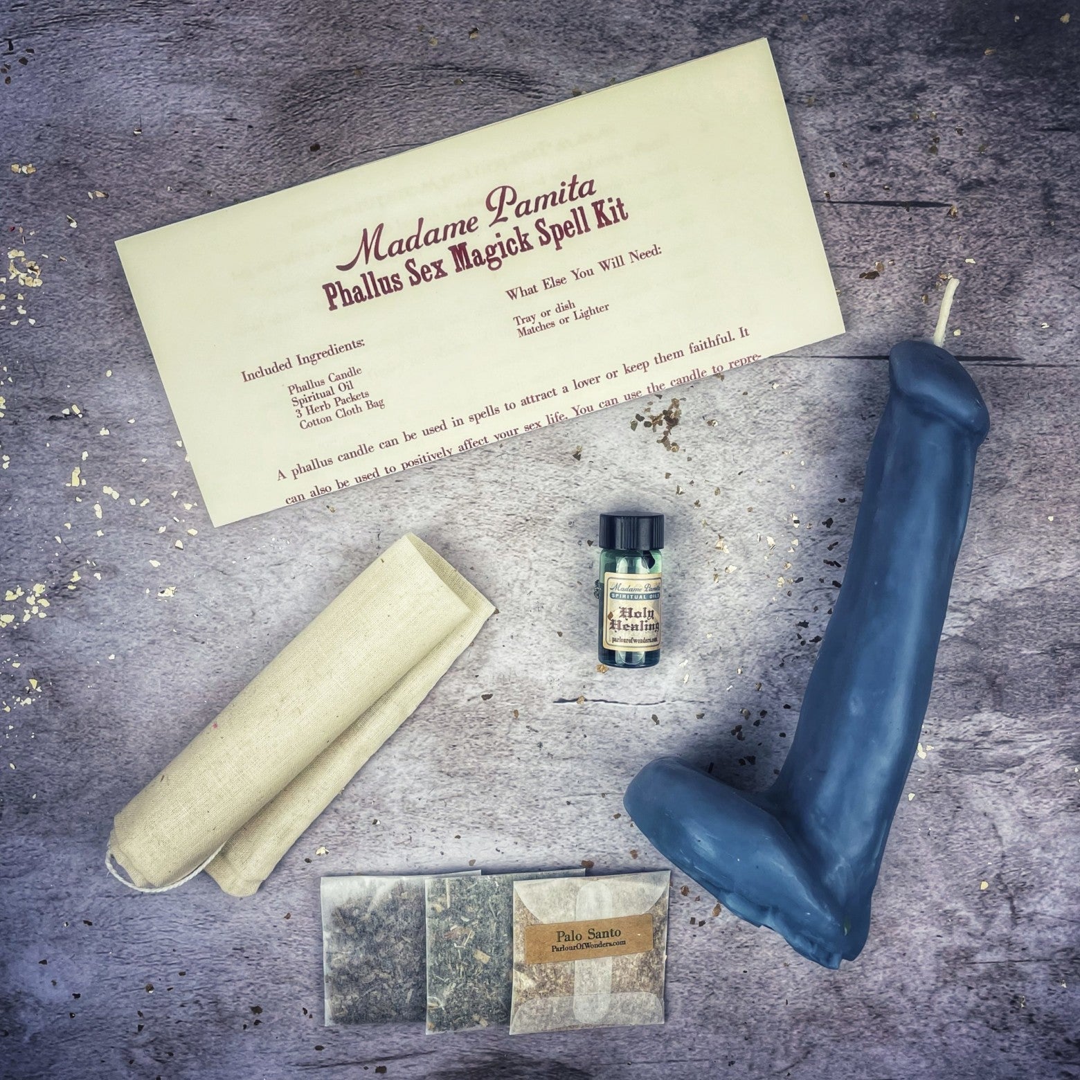 Phallus Sex Magick Candle Spell Kit - Sexual Power & Attraction