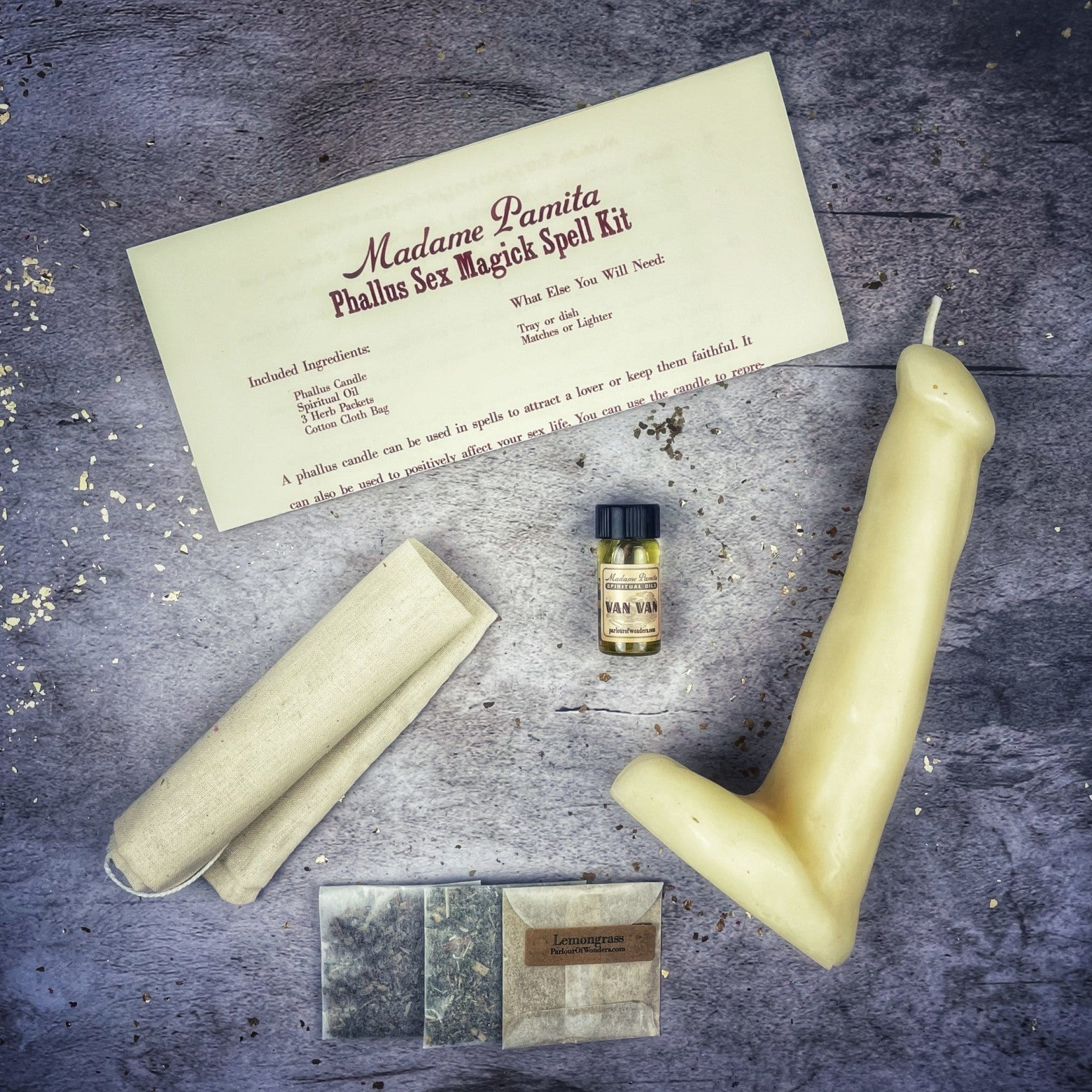 Phallus Sex Magick Candle Spell Kit - Sexual Power & Attraction