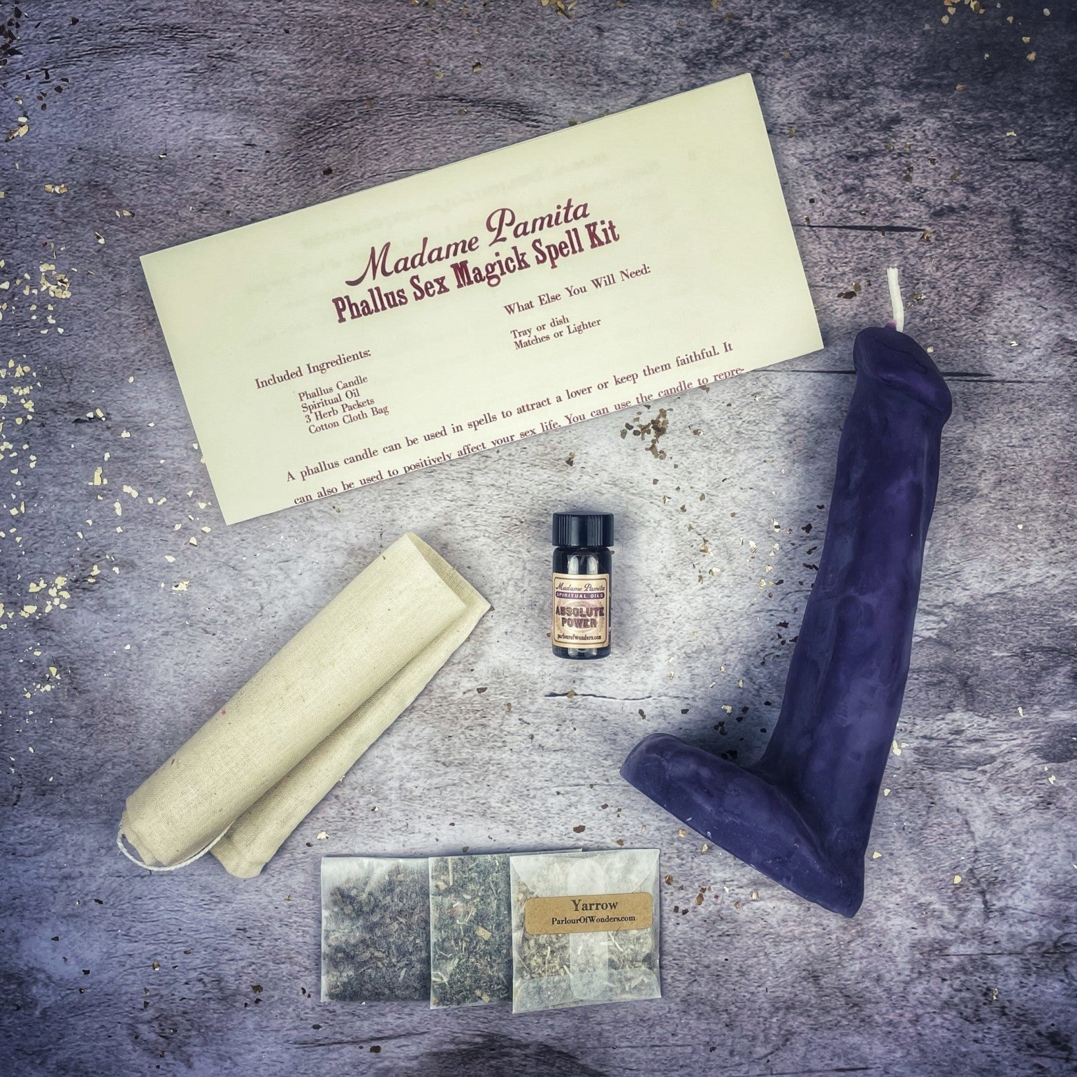 Phallus Sex Magick Candle Spell Kit - Sexual Power & Attraction
