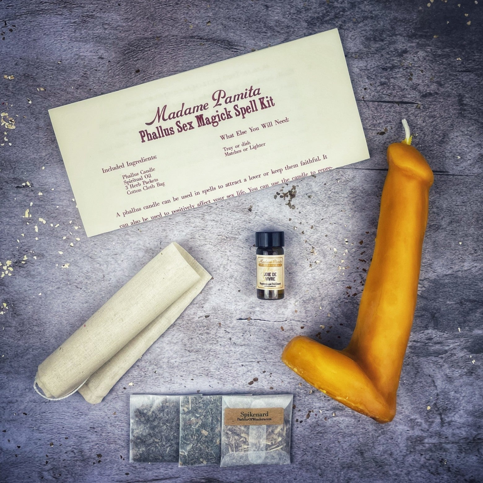 Phallus Sex Magick Candle Spell Kit - Sexual Power & Attraction