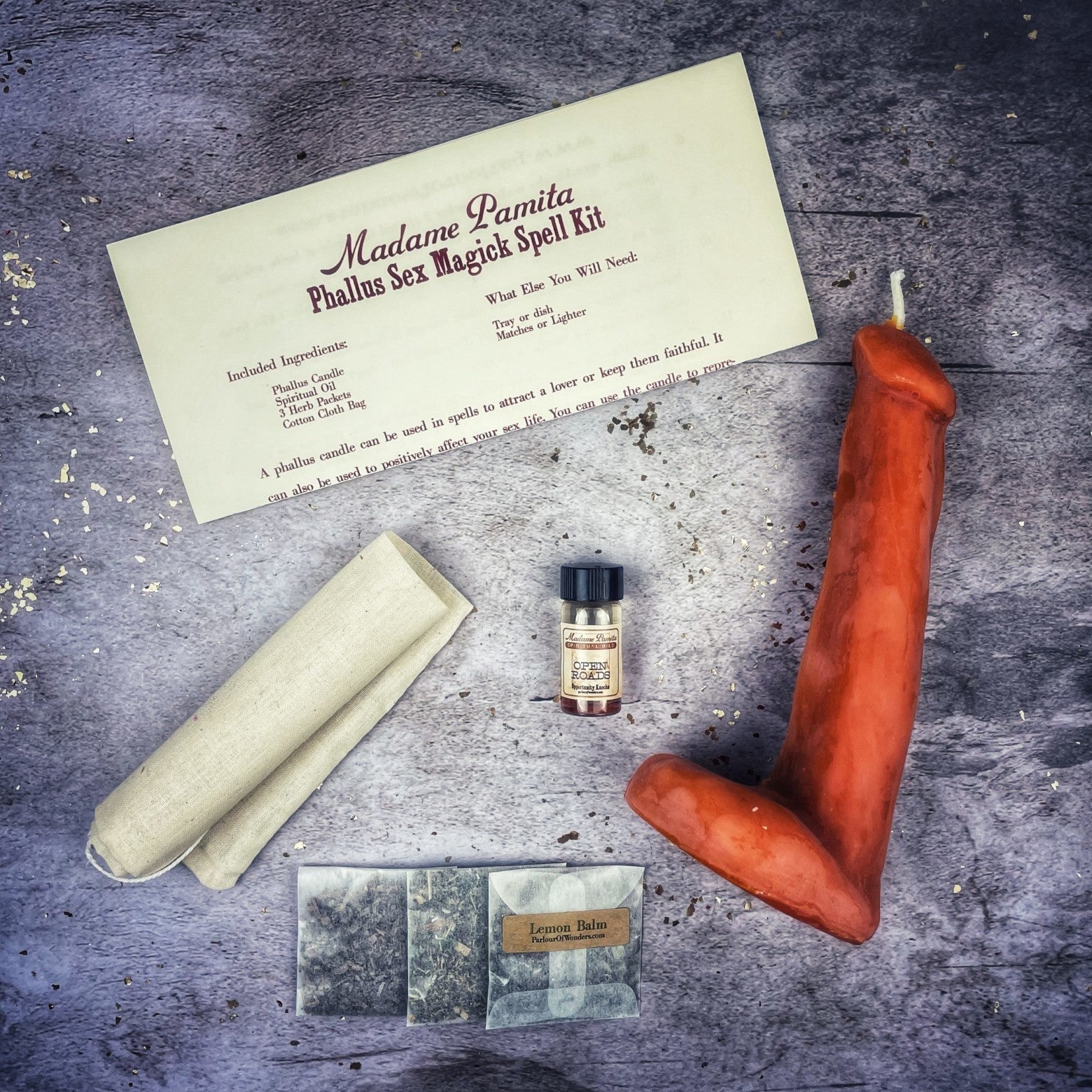 Phallus Sex Magick Candle Spell Kit - Sexual Power & Attraction