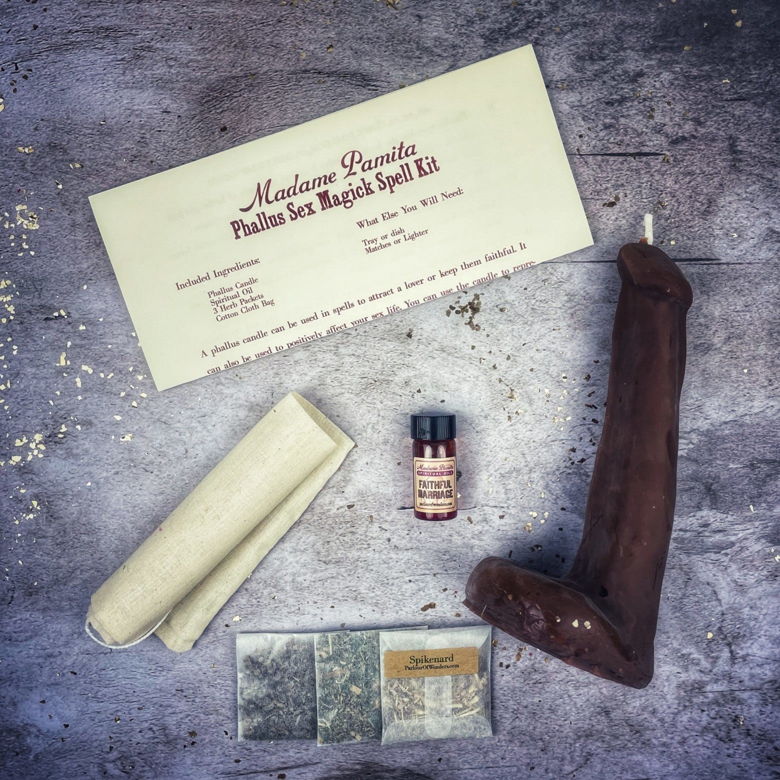 Phallus Sex Magick Candle Spell Kit - Sexual Power & Attraction