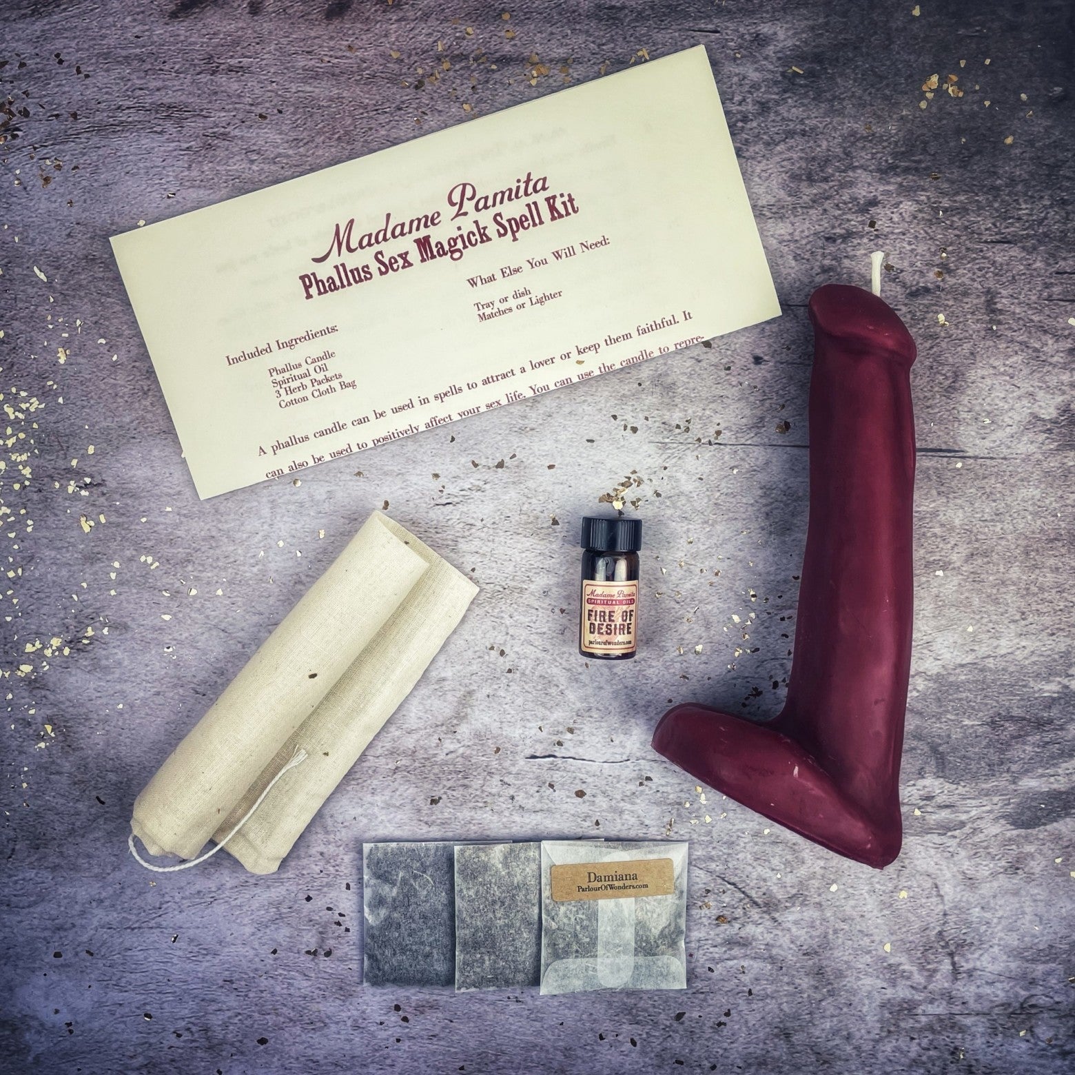 Phallus Sex Magick Candle Spell Kit - Sexual Power & Attraction