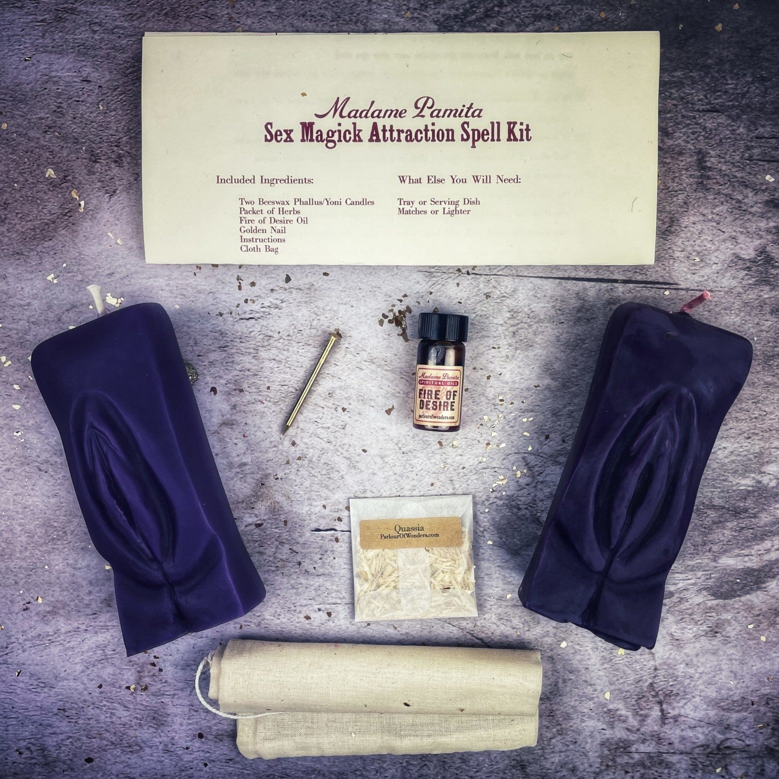 Sex Magick Candle Spell Kit - Yoni/Yoni - Passion & Desire