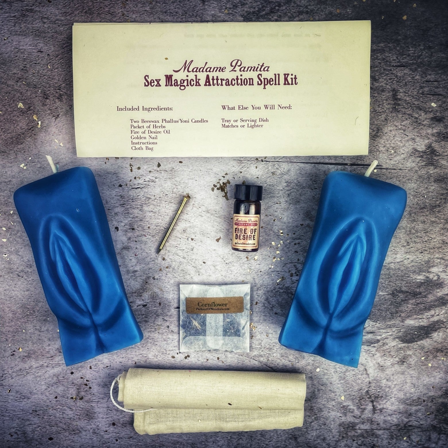 Sex Magick Candle Spell Kit - Yoni/Yoni - Passion & Desire