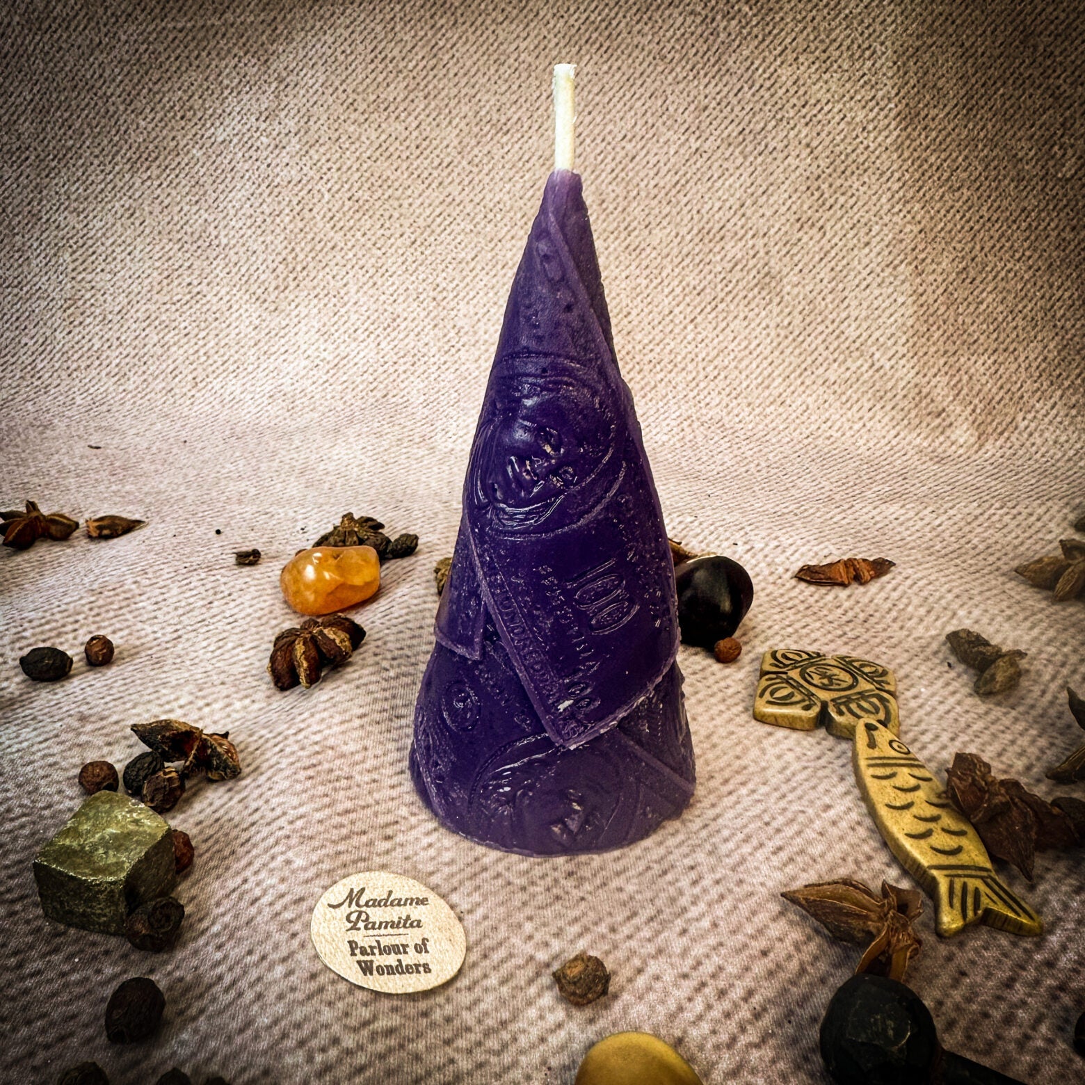 Beeswax Money Maker Spell Candle - Prosperity & Abundance Magic