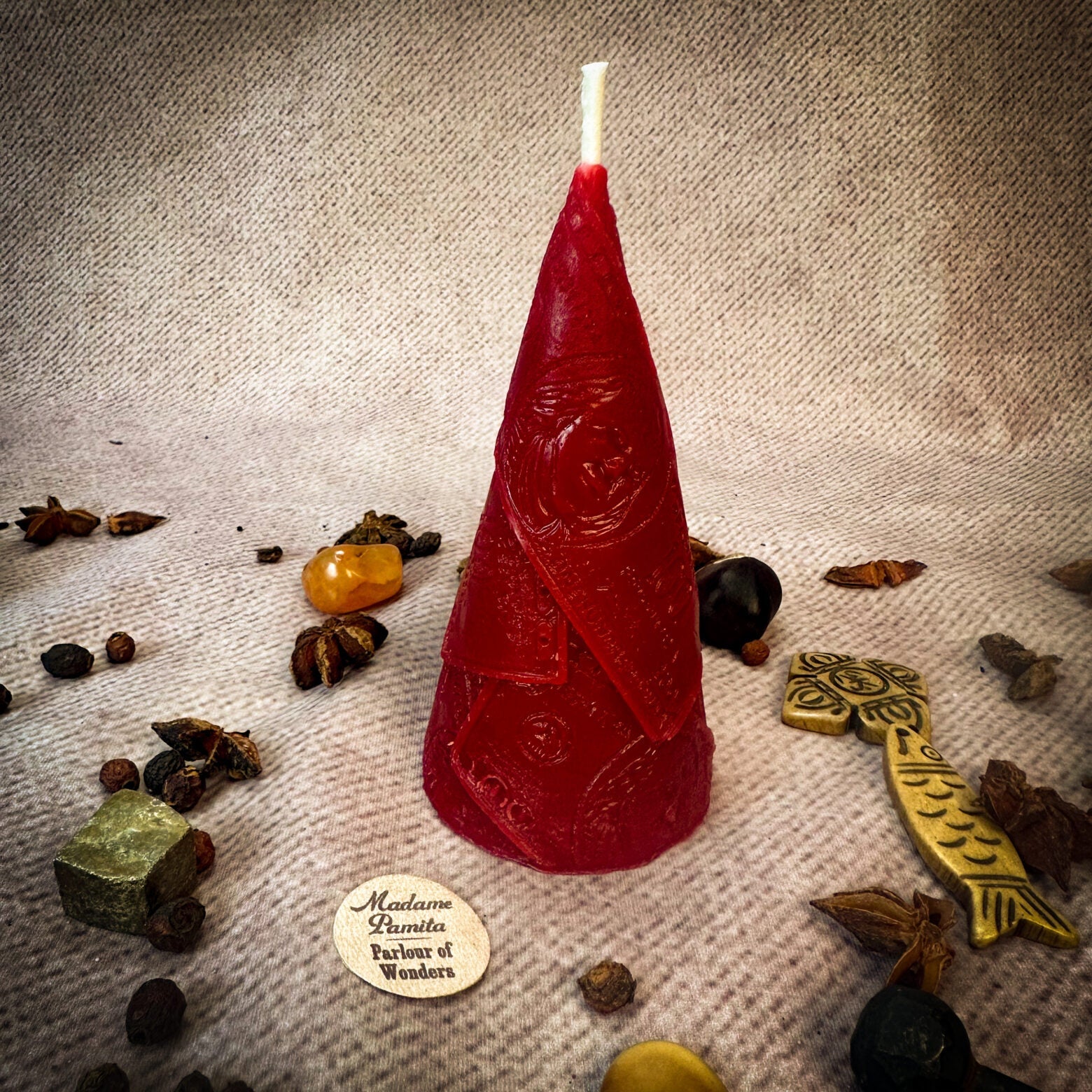 Beeswax Money Maker Spell Candle - Prosperity & Abundance Magic