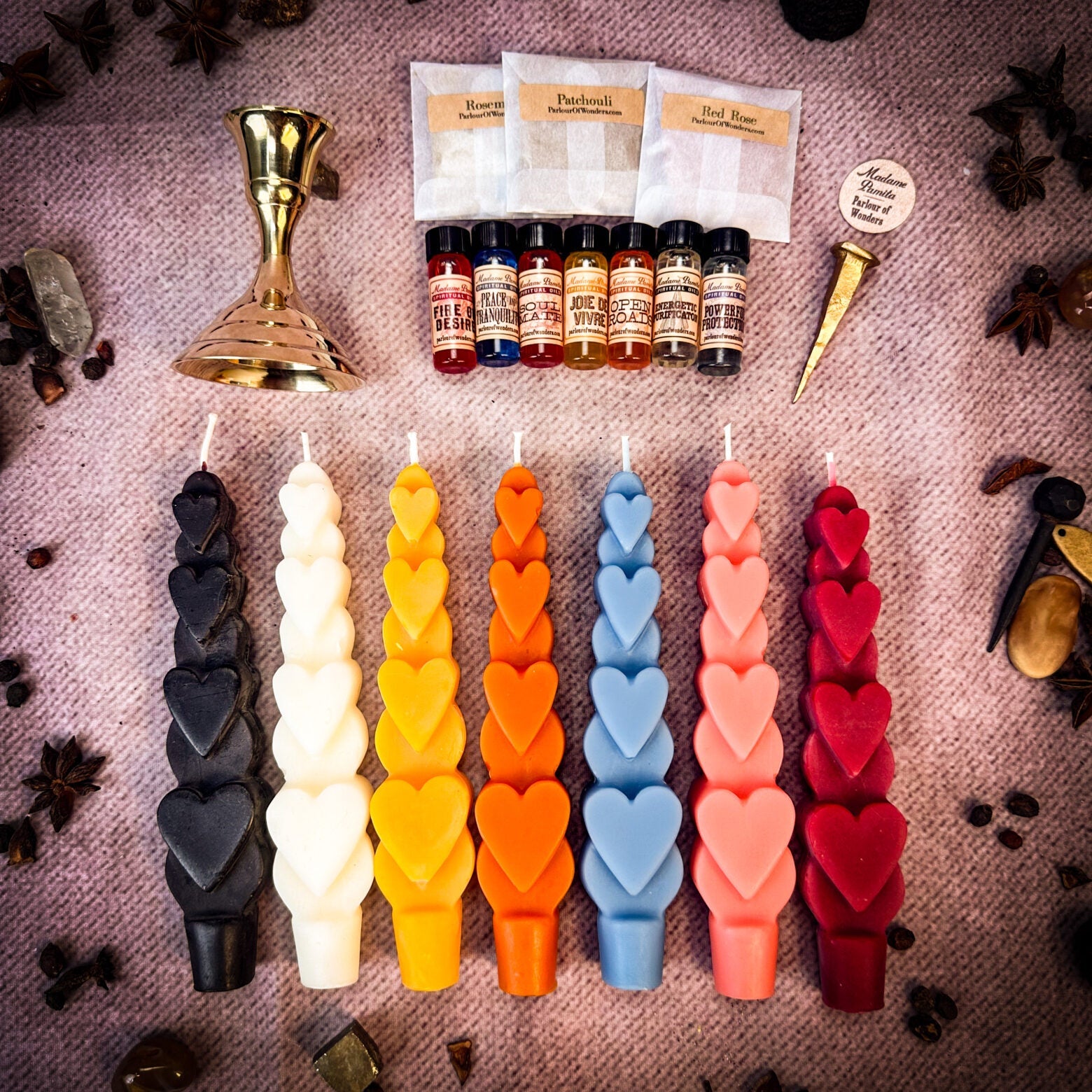 Love Wishes Candle Spell Kit - Multi-Day Love Manifestation Magic