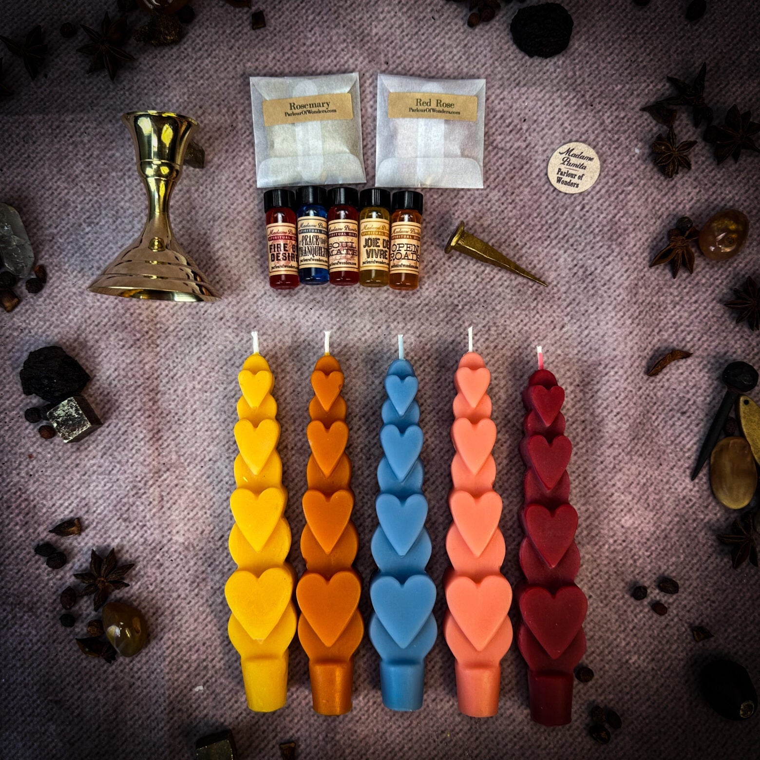 Love Wishes Candle Spell Kit - Multi-Day Love Manifestation Magic