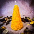 Beeswax Cone of Coins Spell Candle - Money Magnet & Prosperity Magic