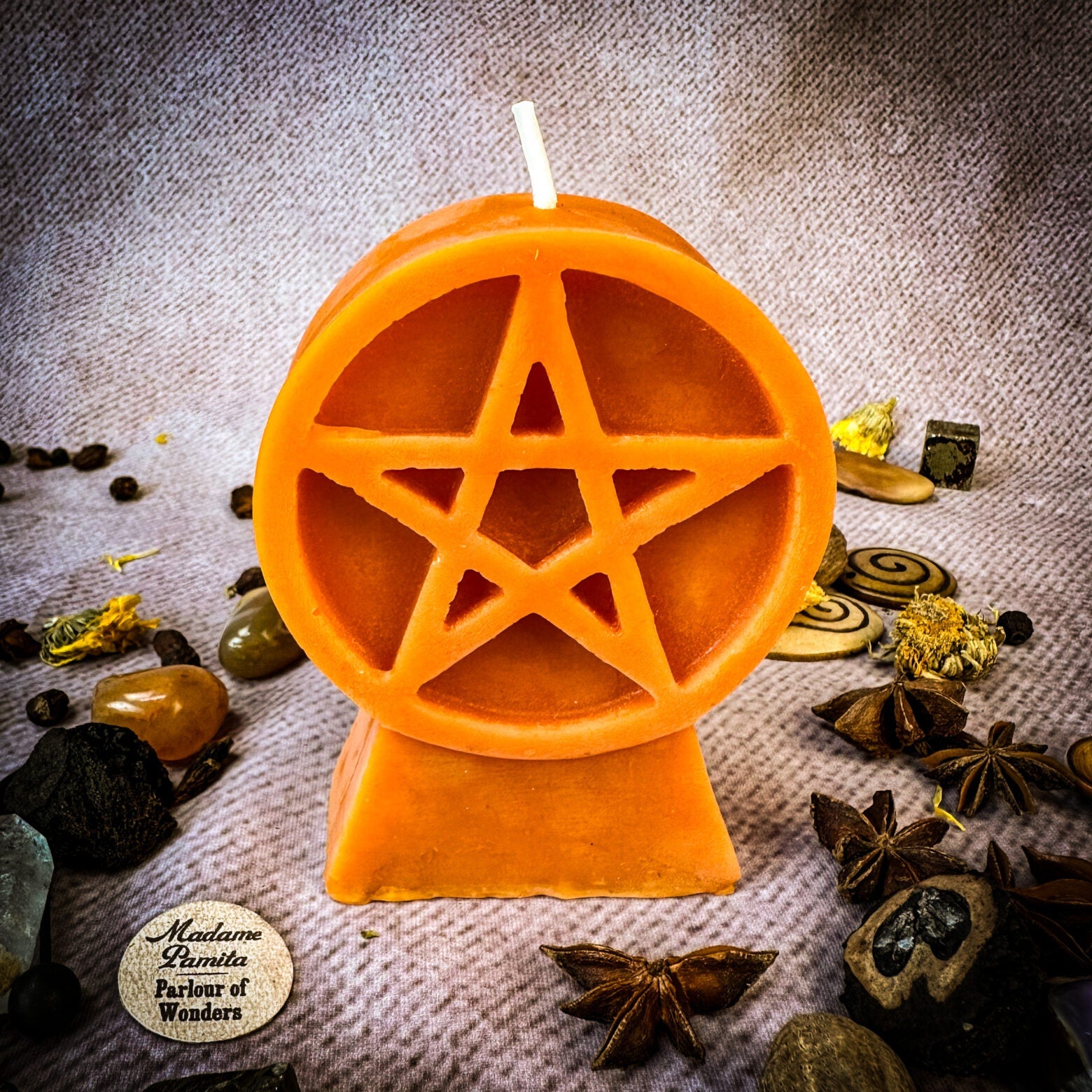 Pentacle of Protection Candle Spell Kit - Five Elements & Spiritual Safety Magic