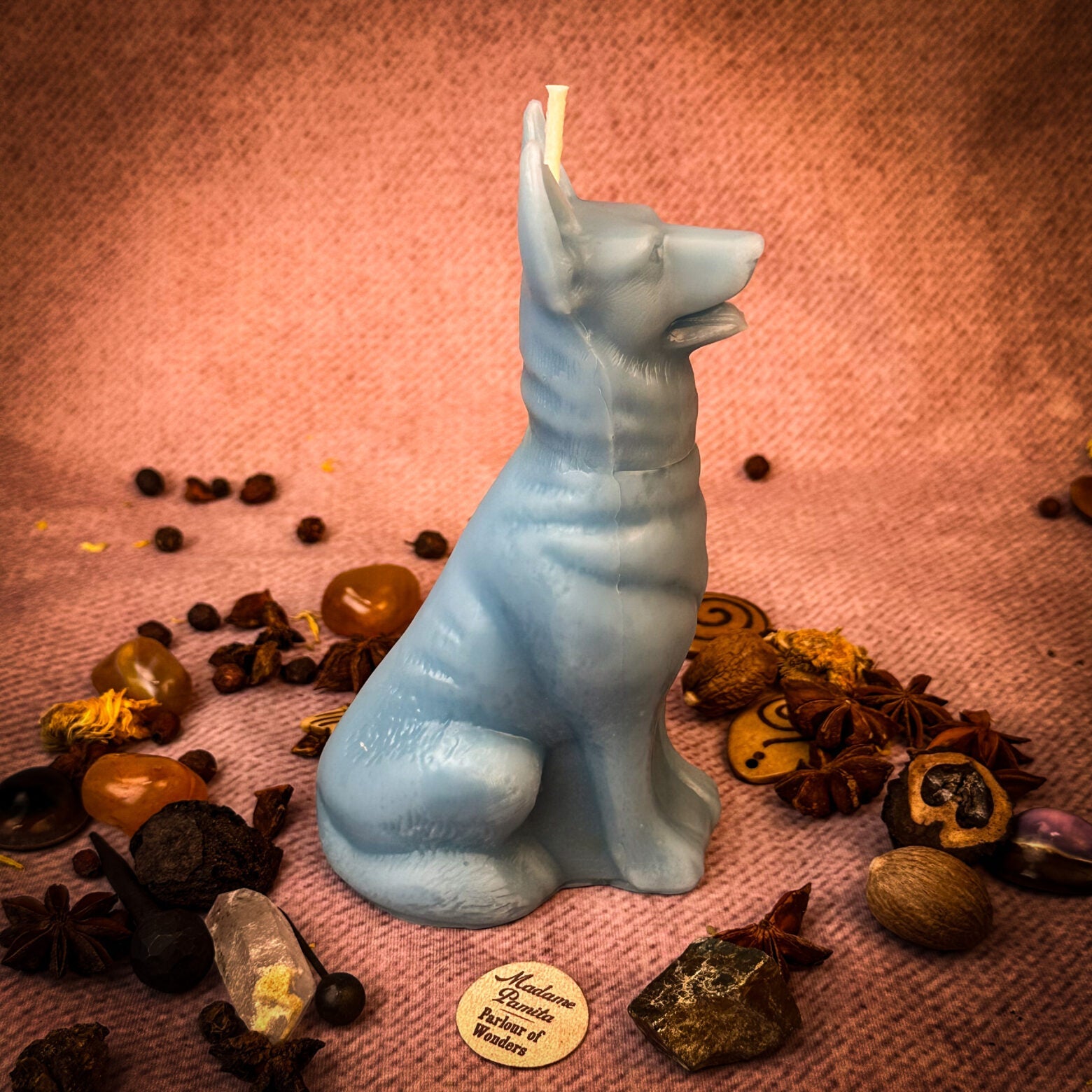 Beeswax Faithful Dog Spell Candle - Loyalty, Fidelity & Unconditional Love
