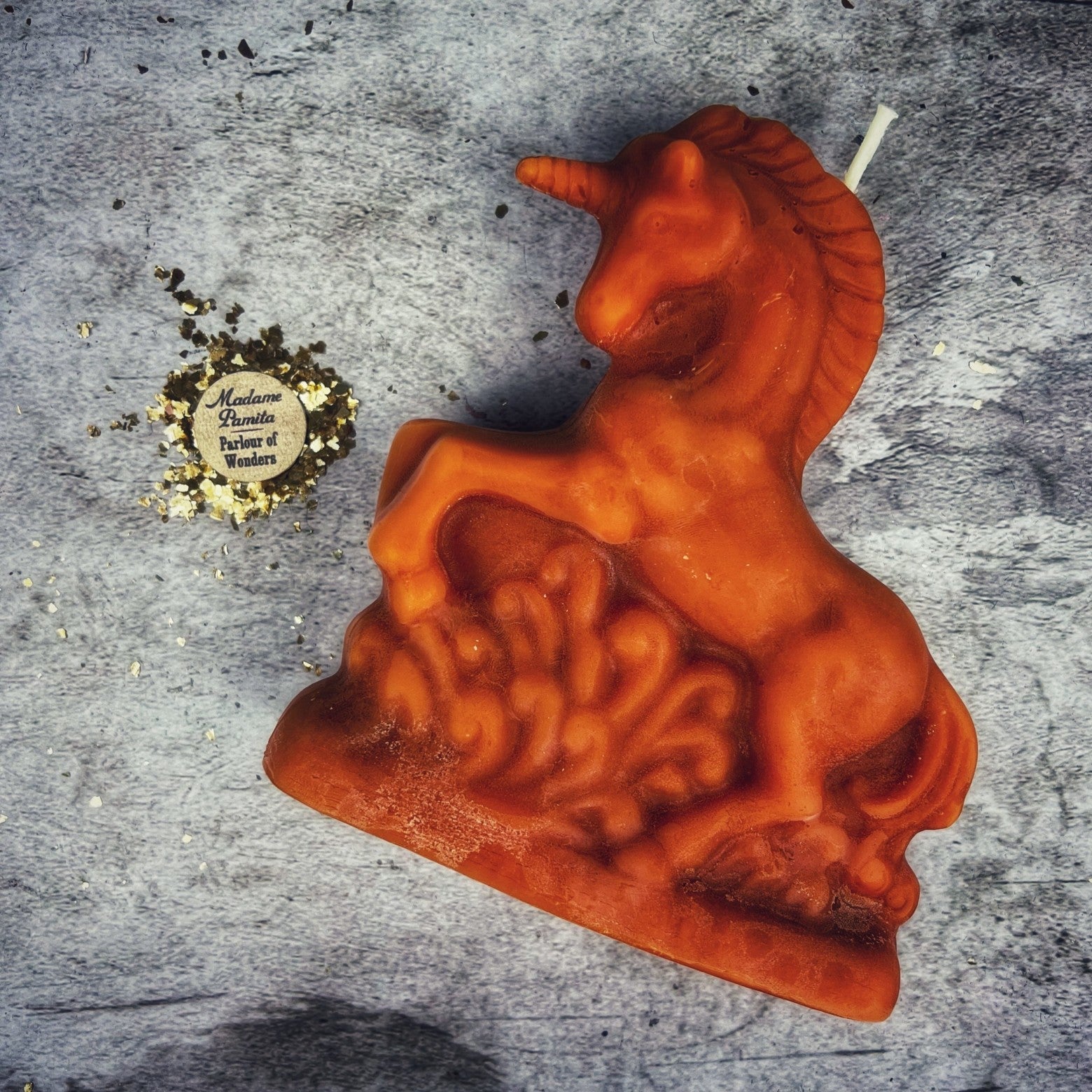 Beeswax Enchanted Unicorn Spell Candle - Manifestation & Wishes Magic