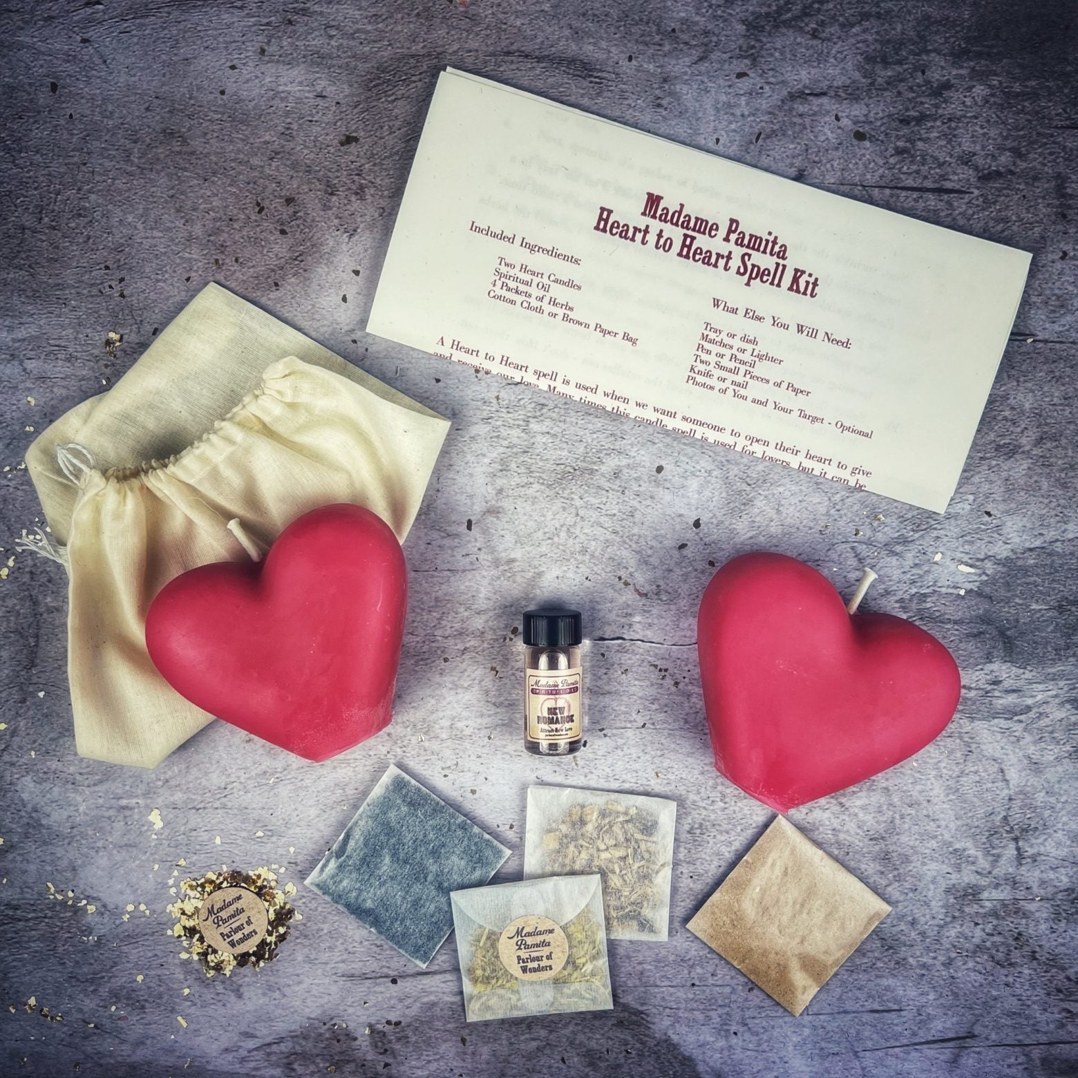Heart to Heart Candle Spell Kit - Love Connection & Reconciliation Magic