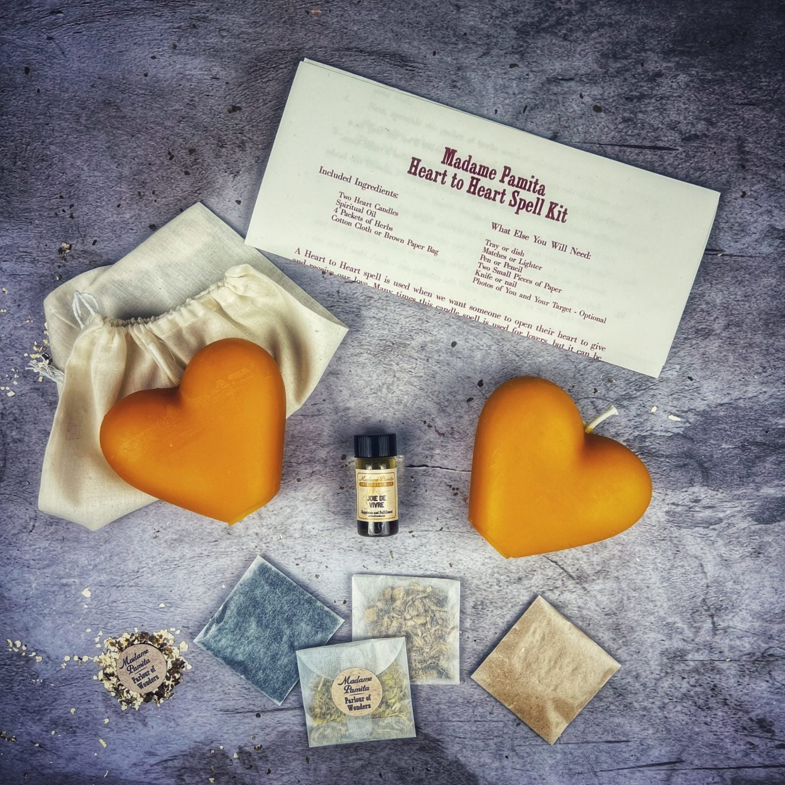 Heart to Heart Candle Spell Kit - Love Connection & Reconciliation Magic