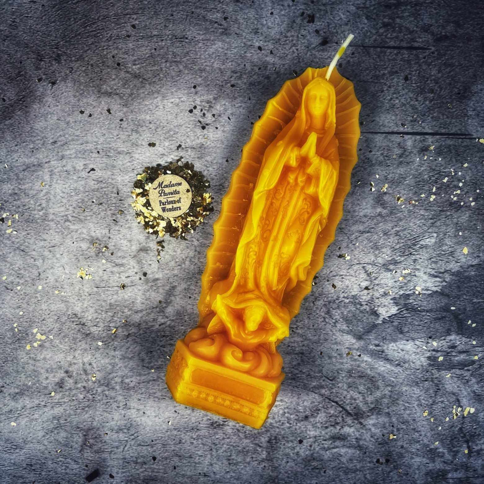 Beeswax Nuestra Señora de Guadalupe Spell Candle - Divine Mother & Miracles
