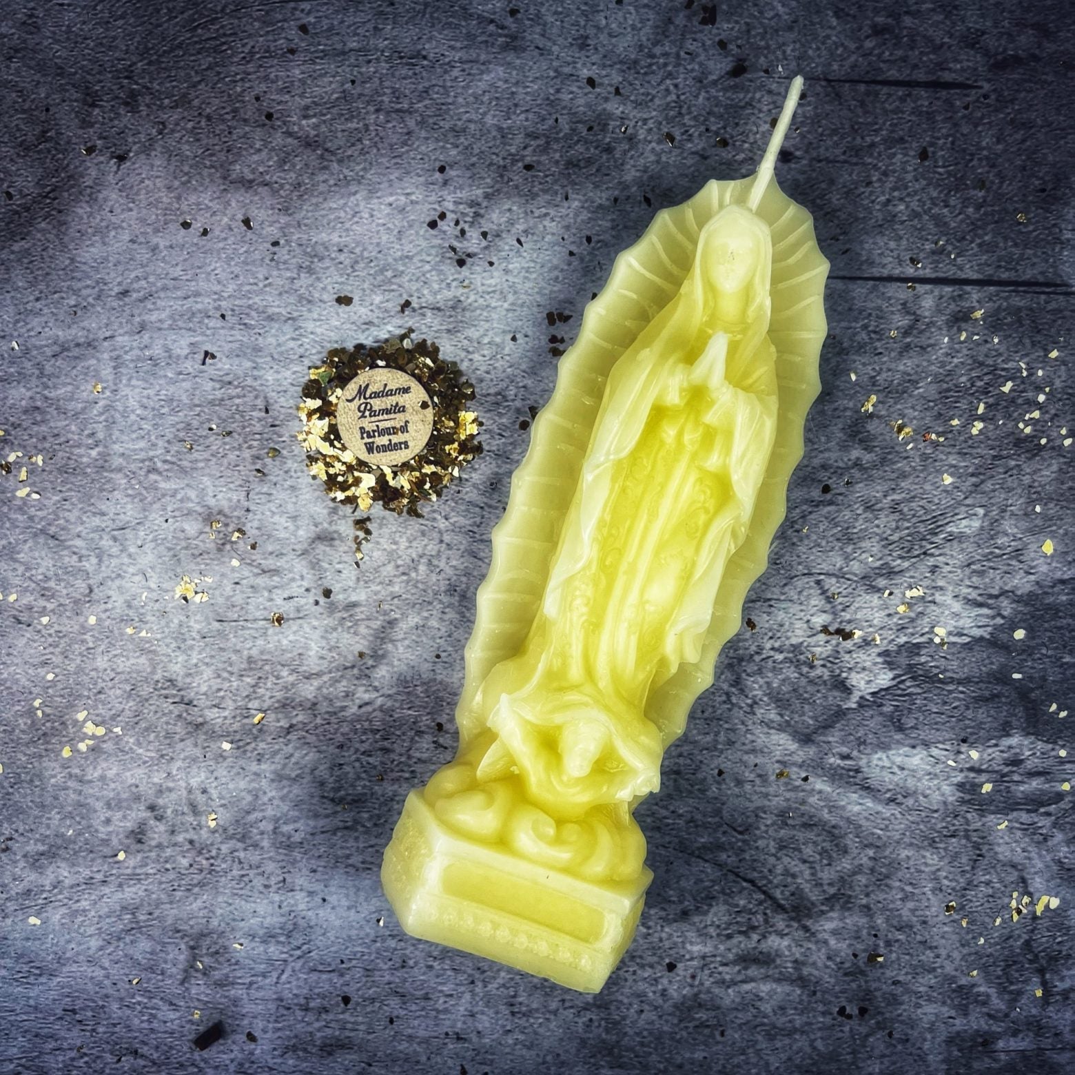 Beeswax Nuestra Señora de Guadalupe Spell Candle - Divine Mother & Miracles