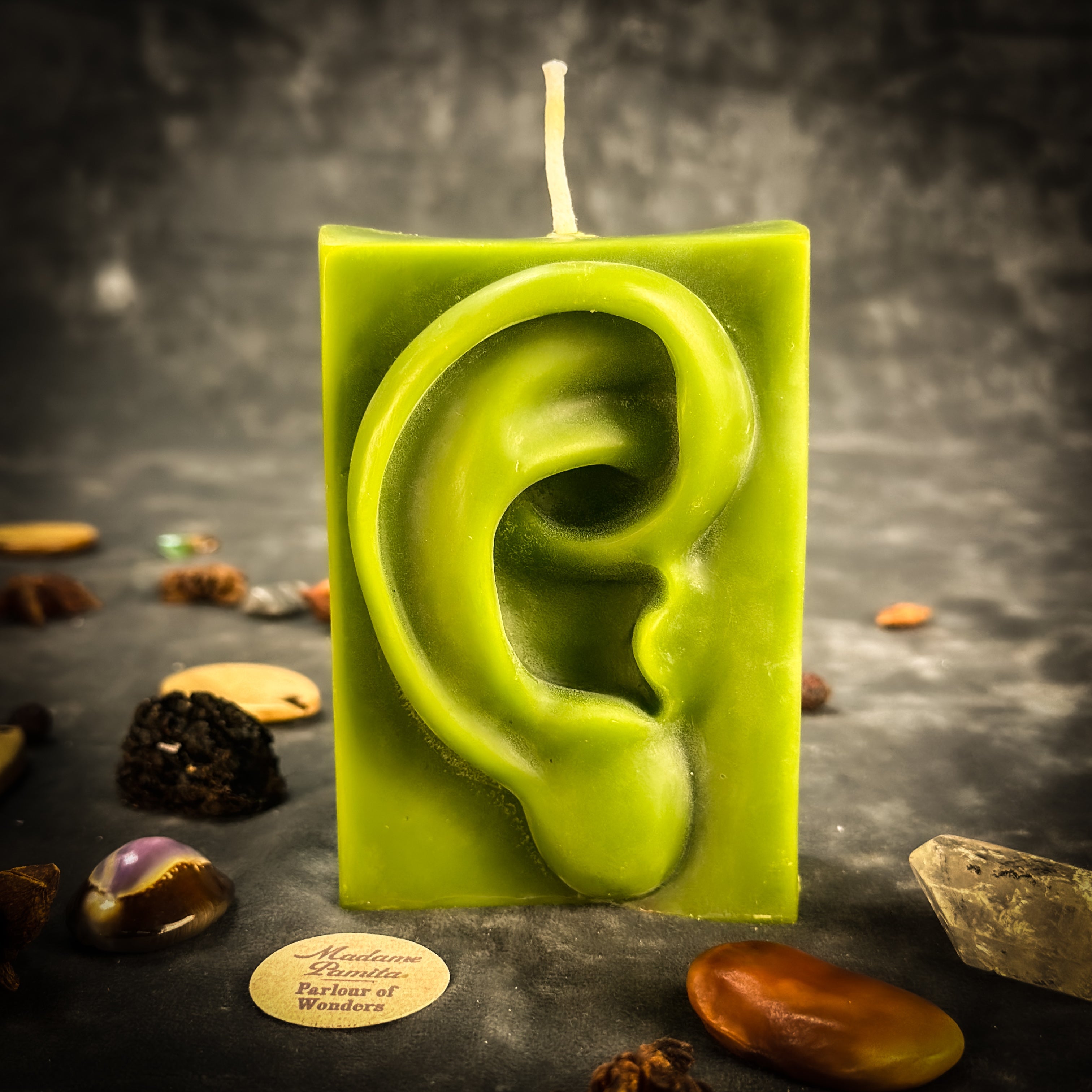 Beeswax Ex-Voto Ear Spell Candle - Healing, Being Heard & Clairaudience