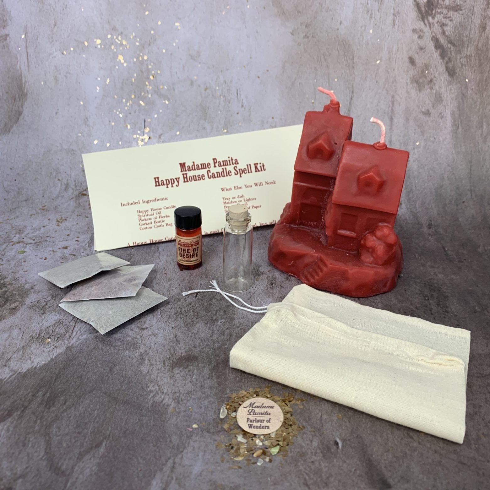 Happy House Candle Spell Kit - Home Protection, Harmony & Blessings