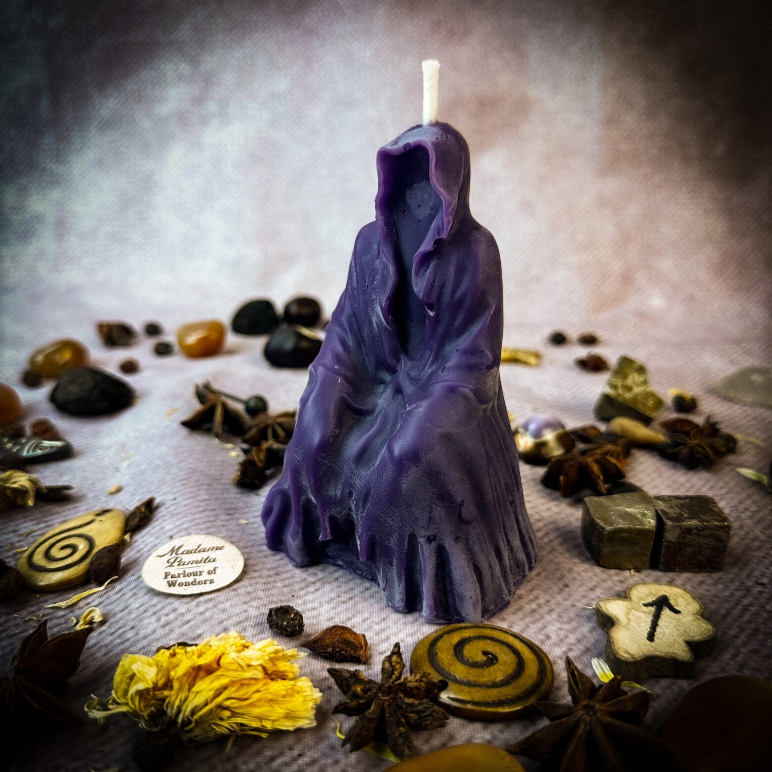 Beeswax Seer Spirit Spell Candle - Psychic Ability & Spirit Realm Connection