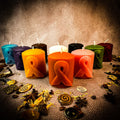 Beeswax Awareness Ribbon Pillar Spell Candle - Honor Heroes & Support Causes