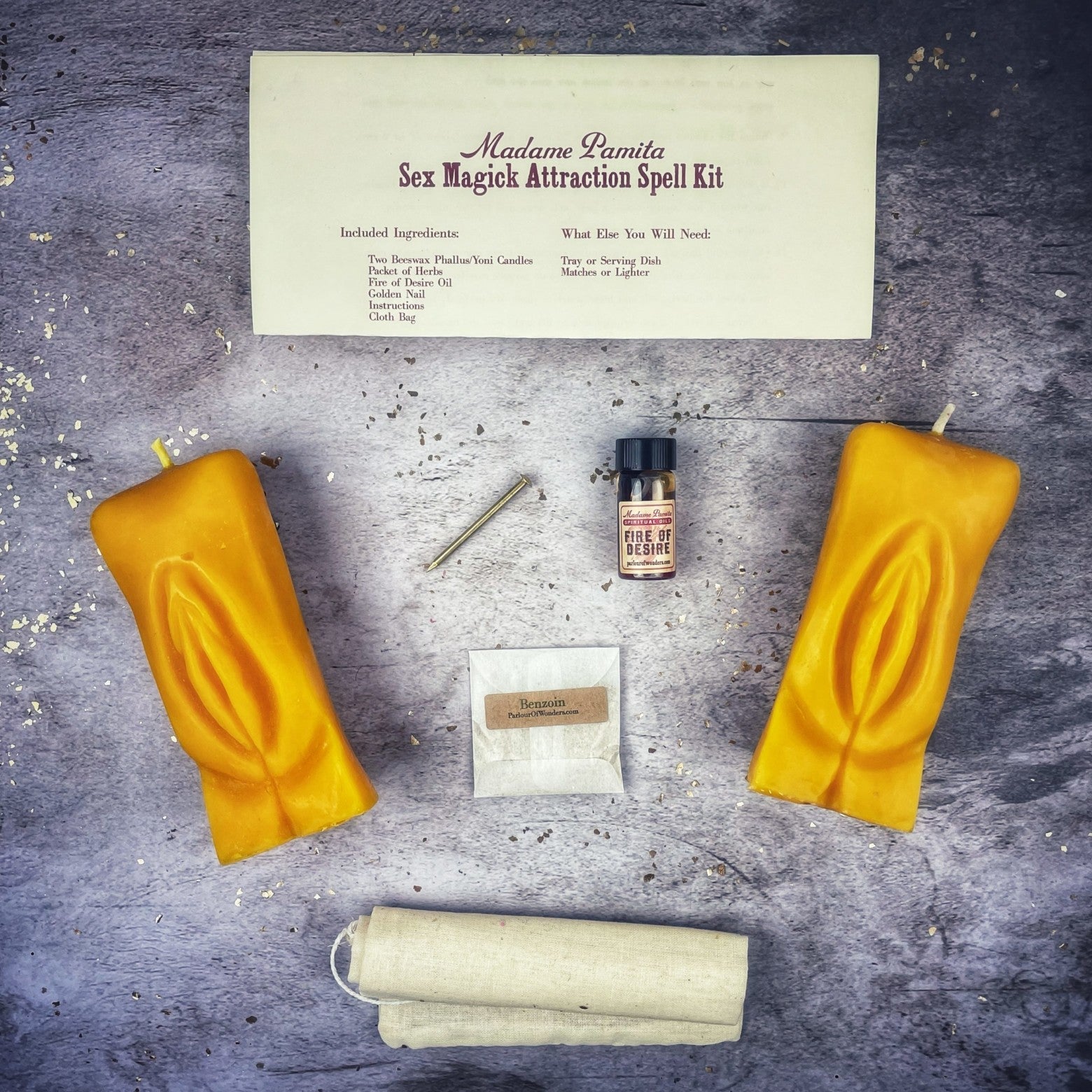 Sex Magick Candle Spell Kit - Yoni/Yoni - Passion & Desire