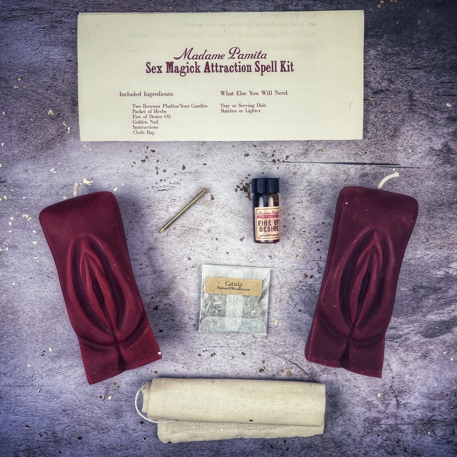 Sex Magick Candle Spell Kit - Yoni/Yoni - Passion & Desire