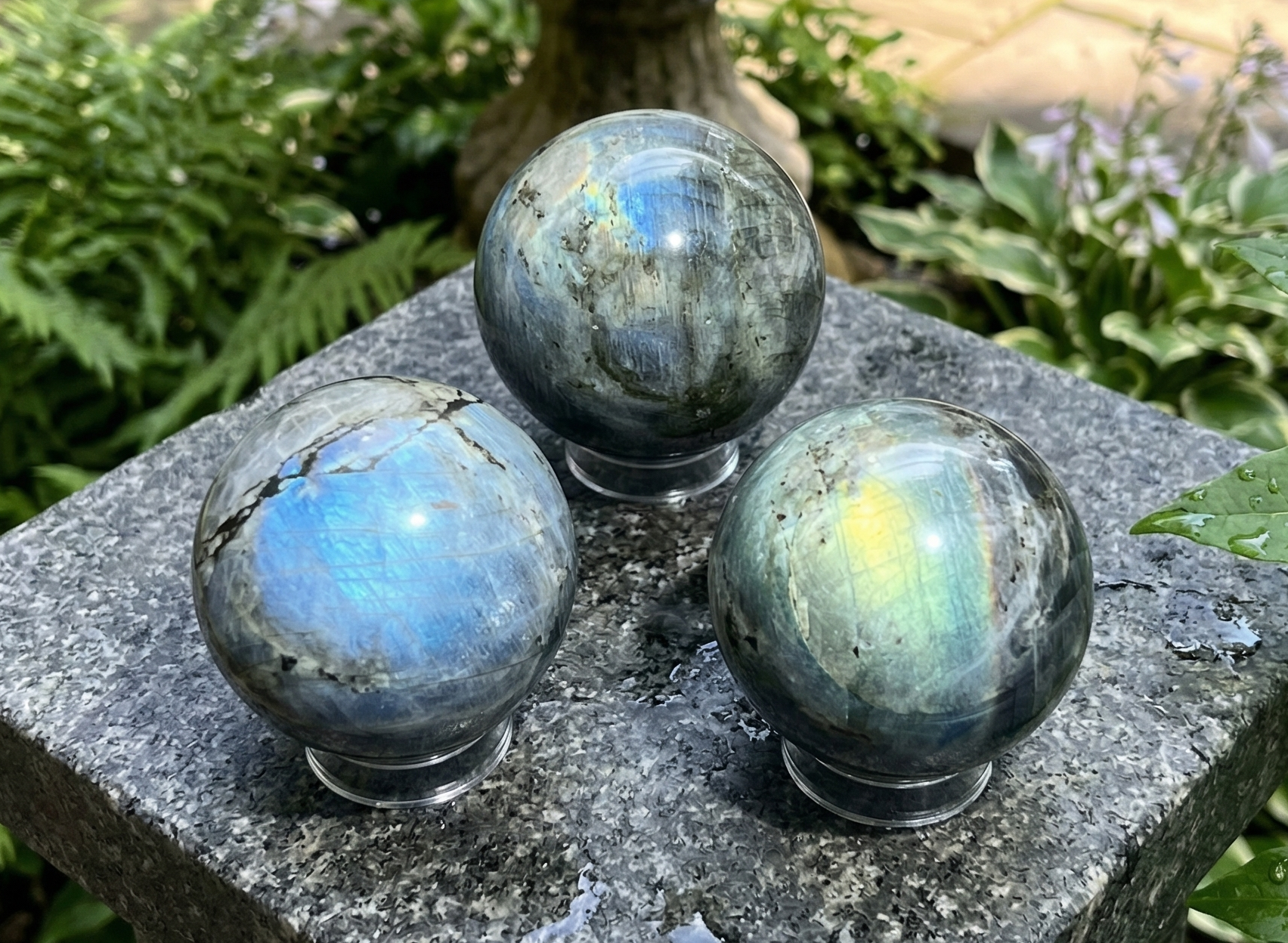 Flashy Labradorite Spheres (50-60mm) Wholesale Carving