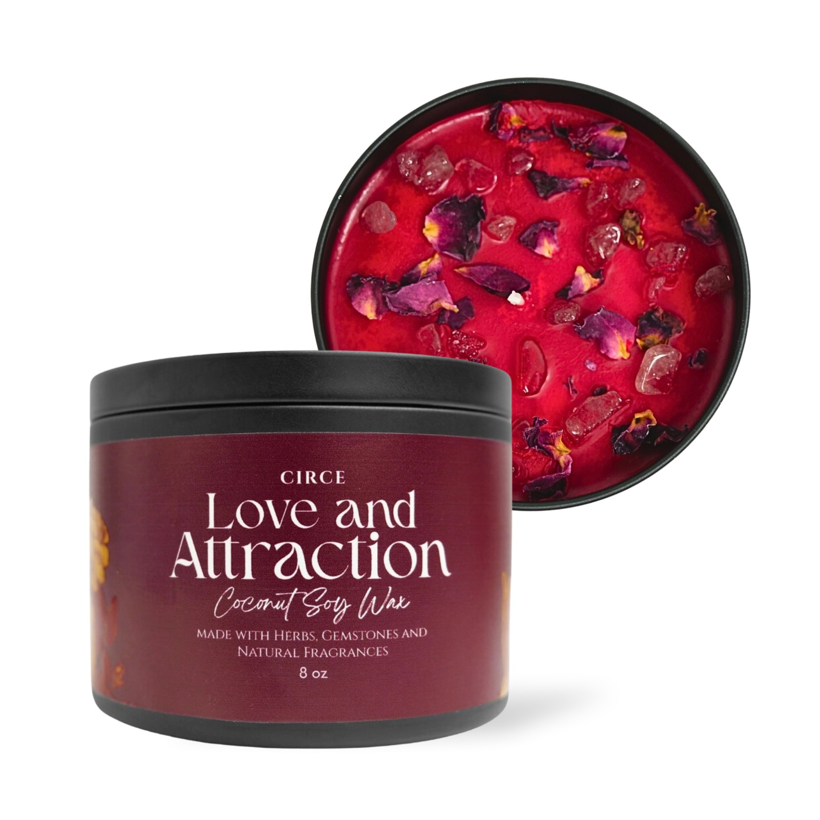 Love & Attraction Candle — 8‑oz Romantic Manifestation