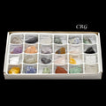 Brazilian Rough Mixed Minerals Flat 24 pc Flat w/ Labels