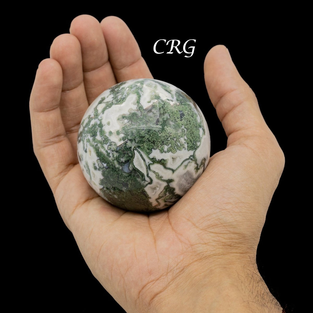 Mixed Moss Agate and Tree Agate Spheres / 60-80mm AVG - 1 KILO LOT