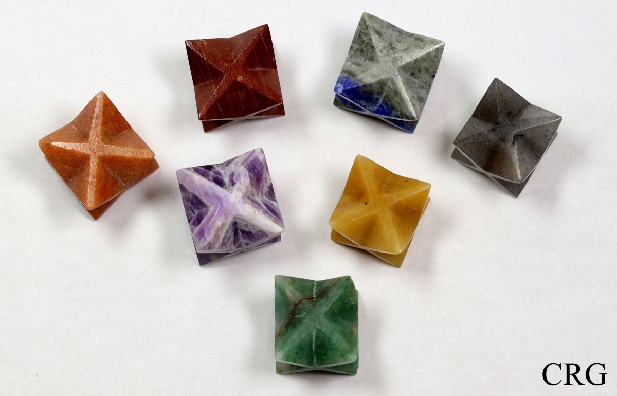 1 SET - Mini 7 Stone Merkaba Stars