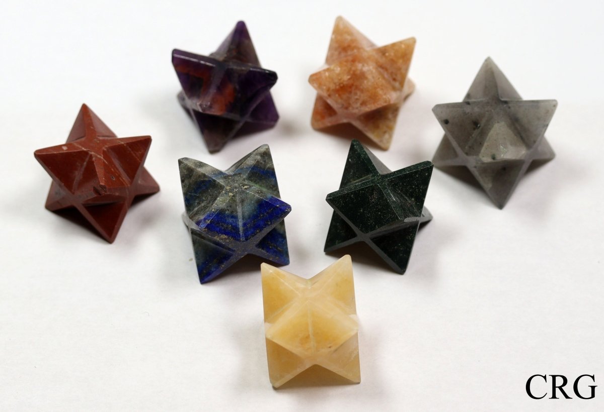 1 SET - Mini 7 Stone Merkaba Stars