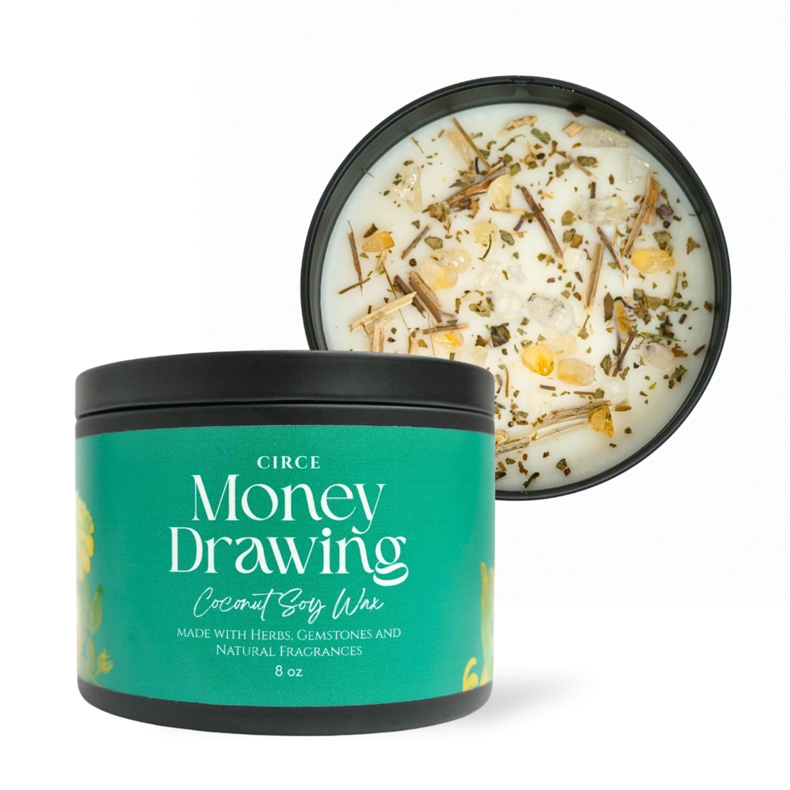 Money Drawing Prosperity Candle – 8‑oz Abundance Ritual Candle