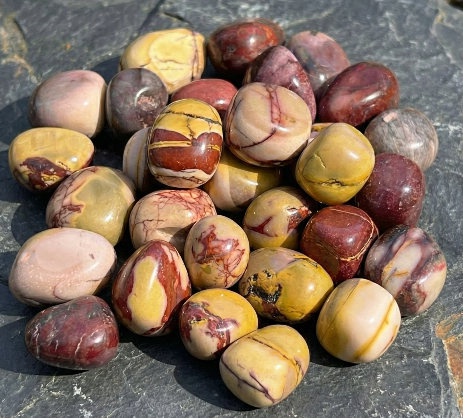 Australian Mookaite Jasper Tumbled Stones Mineral (By The Piece or Pound)