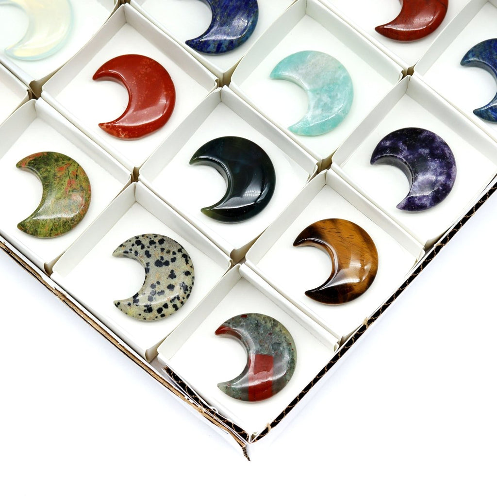 54 Piece Flat - Assorted Gemstone Moons