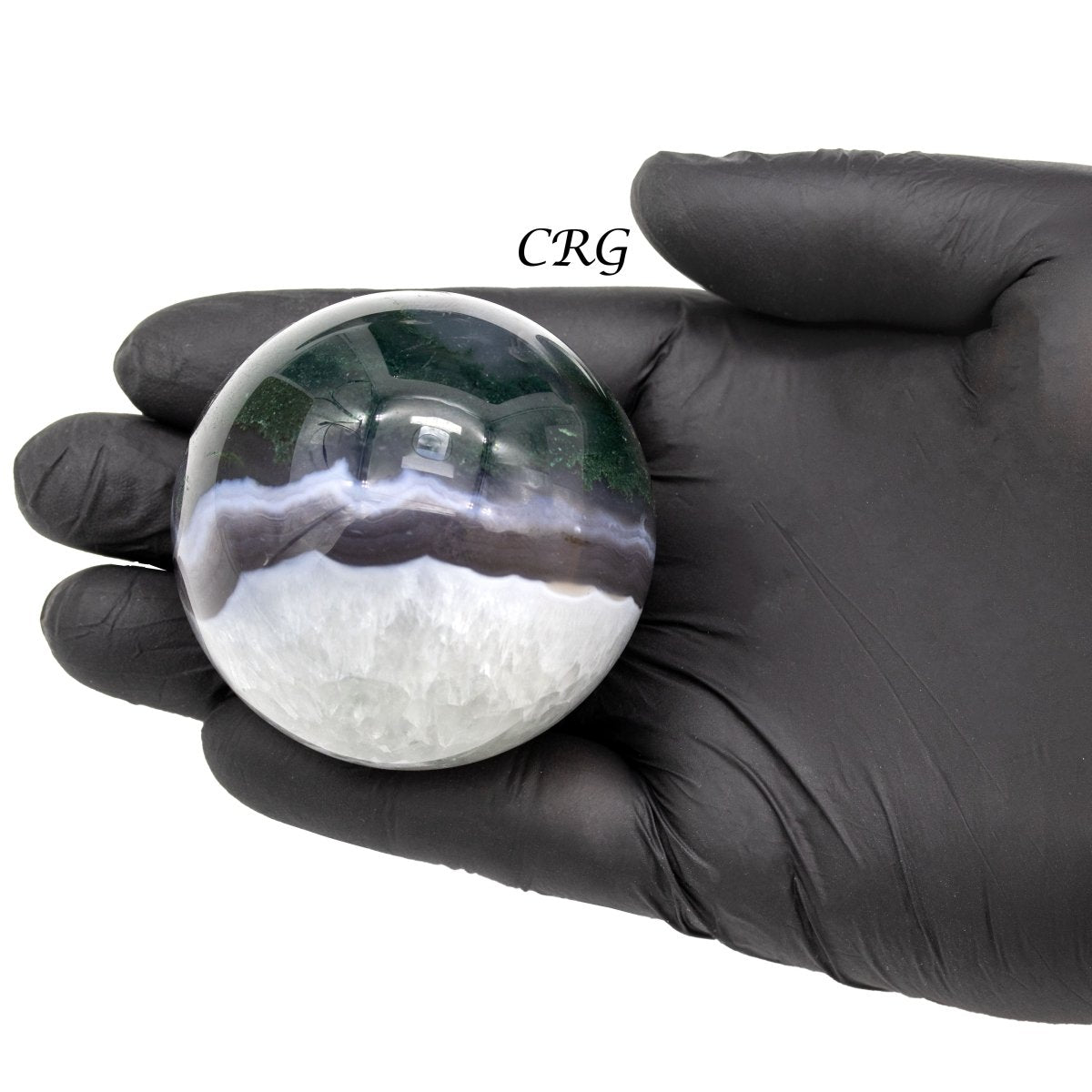 Moss Agate Spheres / 50-80mm AVG - 1 KILO LOT