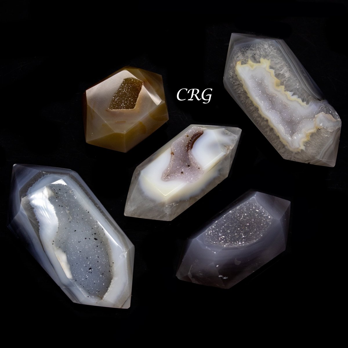 Fully Polished Double Terminated Agate Points / 2-5" AVG - 1 LB. LOT